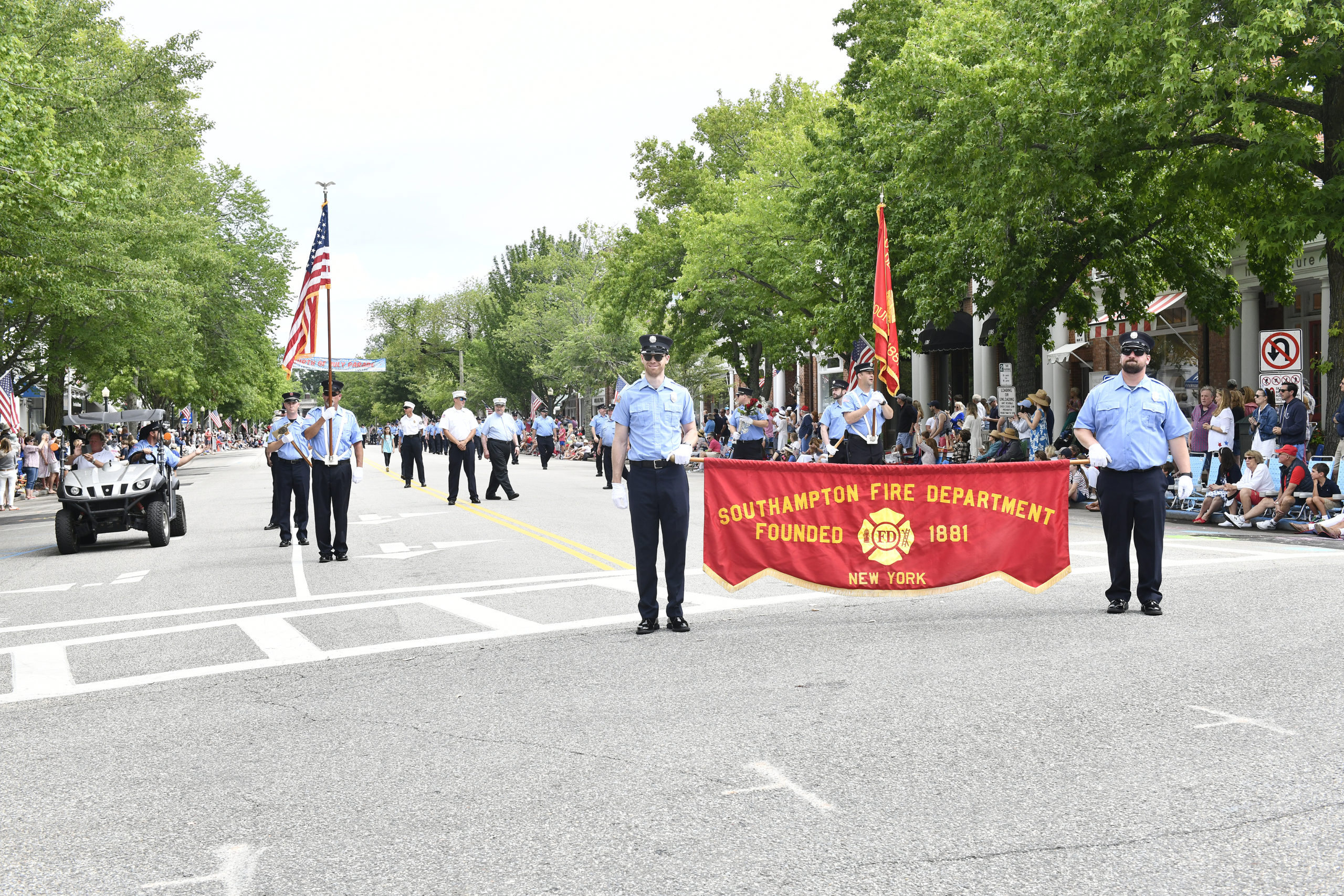 The Fourth of July Parade in Southampton Village on Monday morning.    DANA SHAW