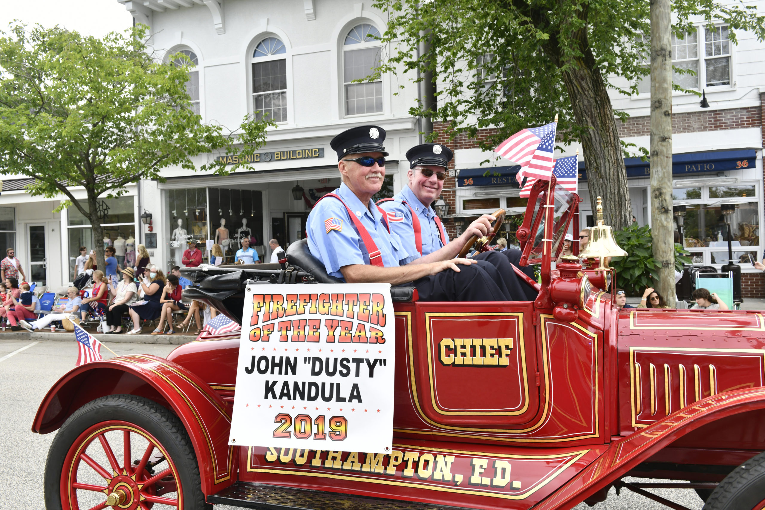 The Fourth of July Parade in Southampton Village on Monday morning.    DANA SHAW