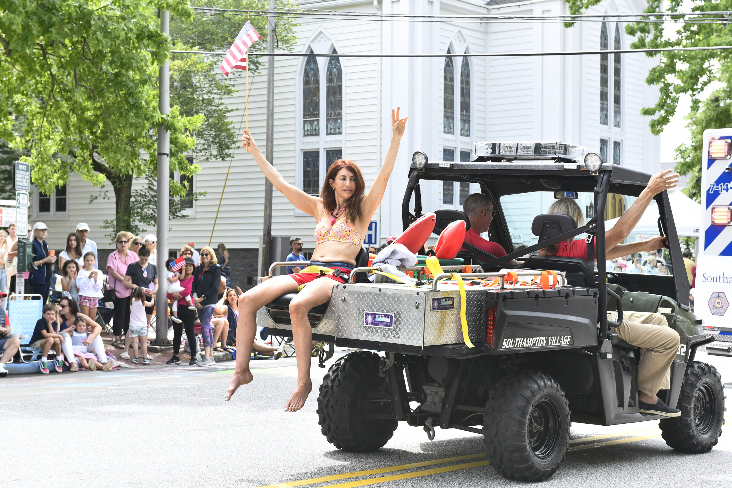 The Fourth of July Parade in Southampton Village on Monday morning.    DANA SHAW