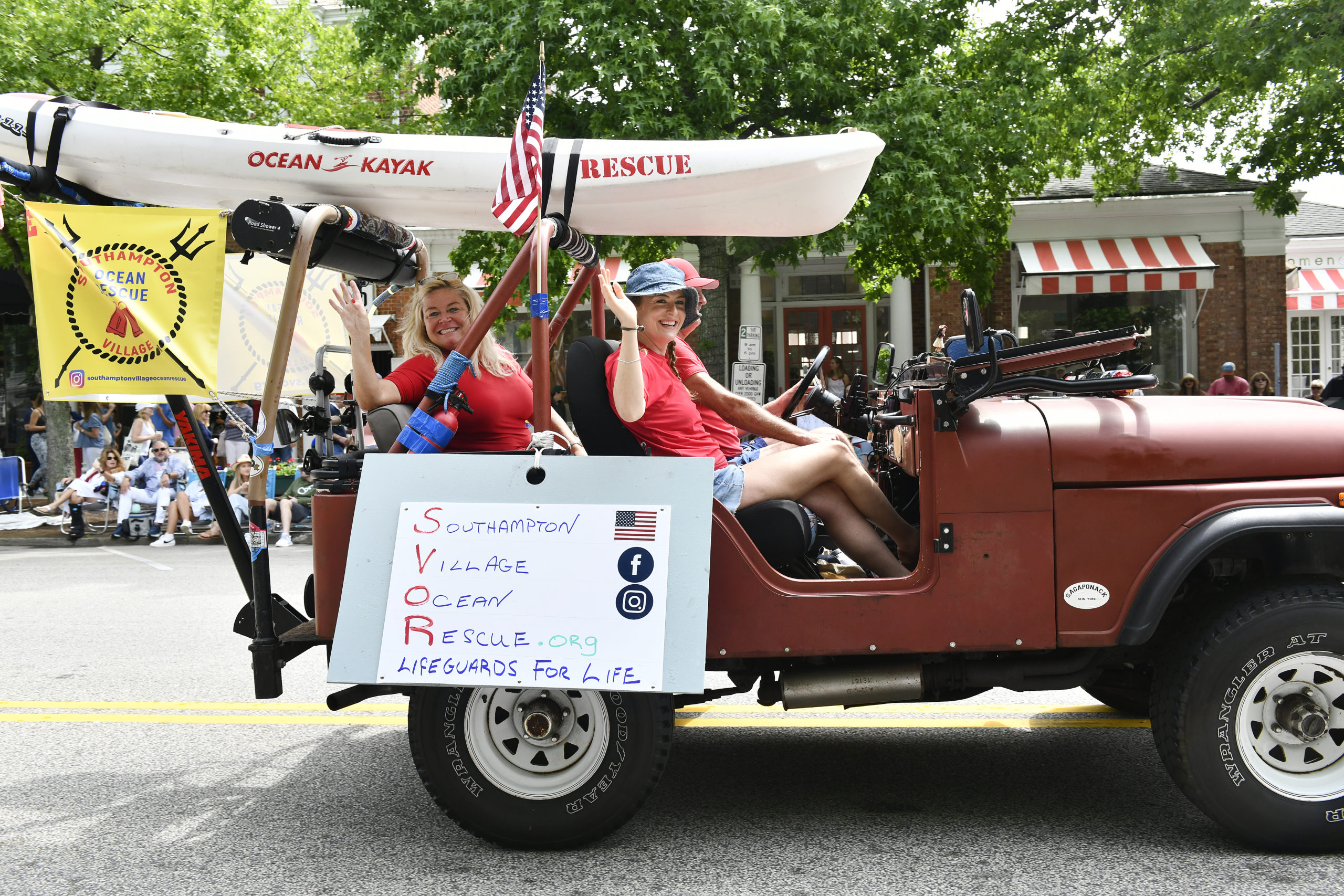 The Fourth of July Parade in Southampton Village on Monday morning.    DANA SHAW