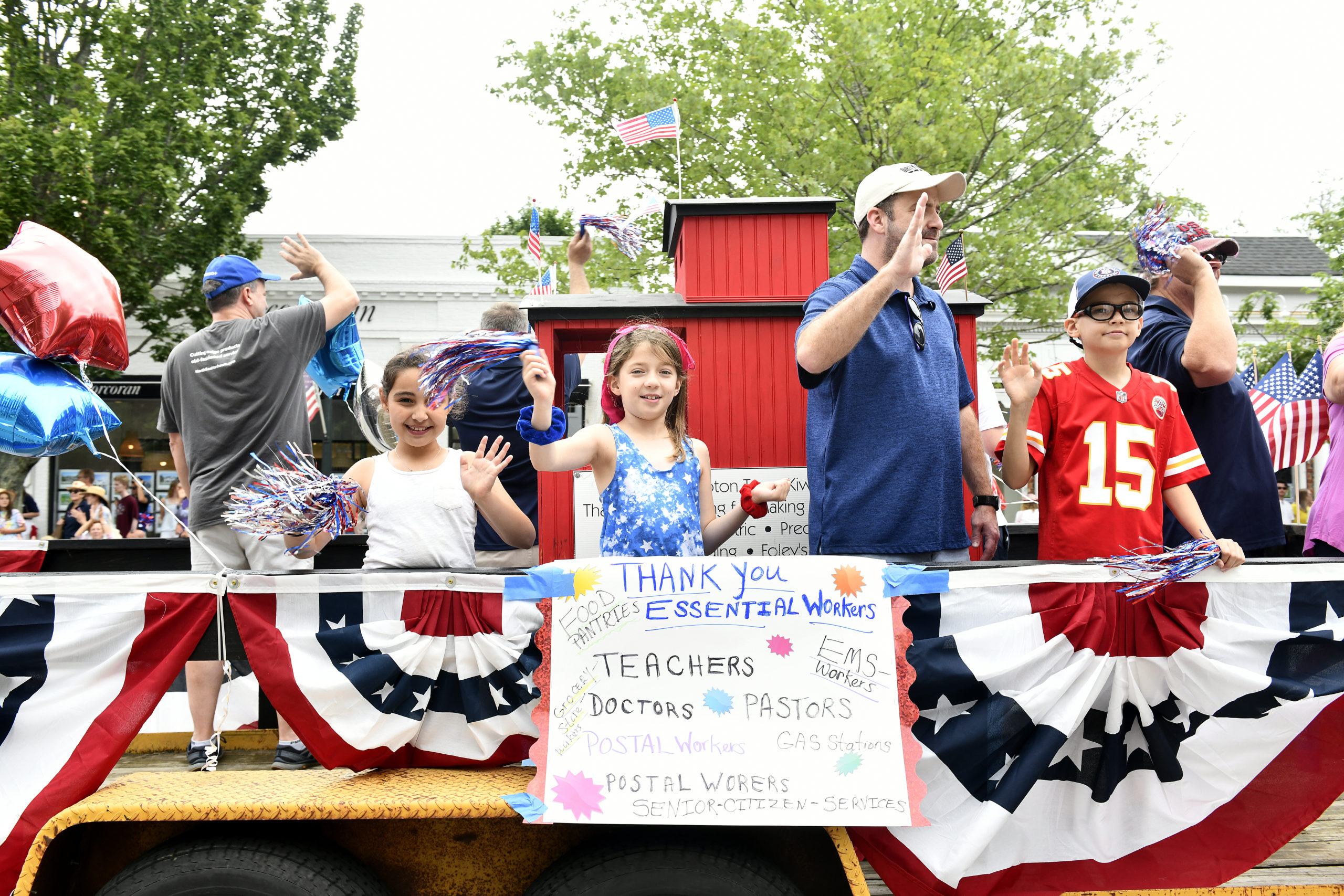 The Fourth of July Parade in Southampton Village on Monday morning.    DANA SHAW