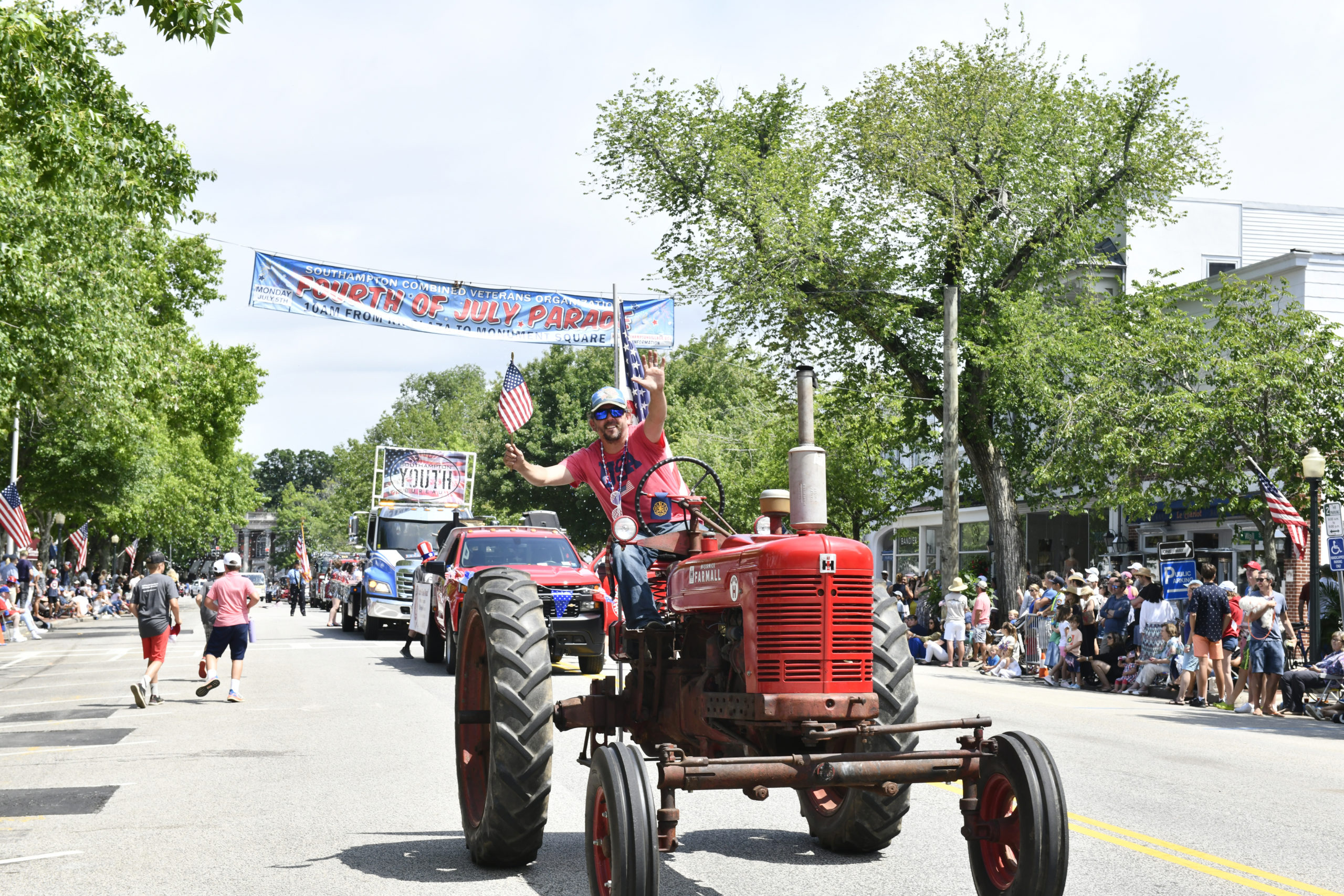 The Fourth of July Parade in Southampton Village on Monday morning.    DANA SHAW