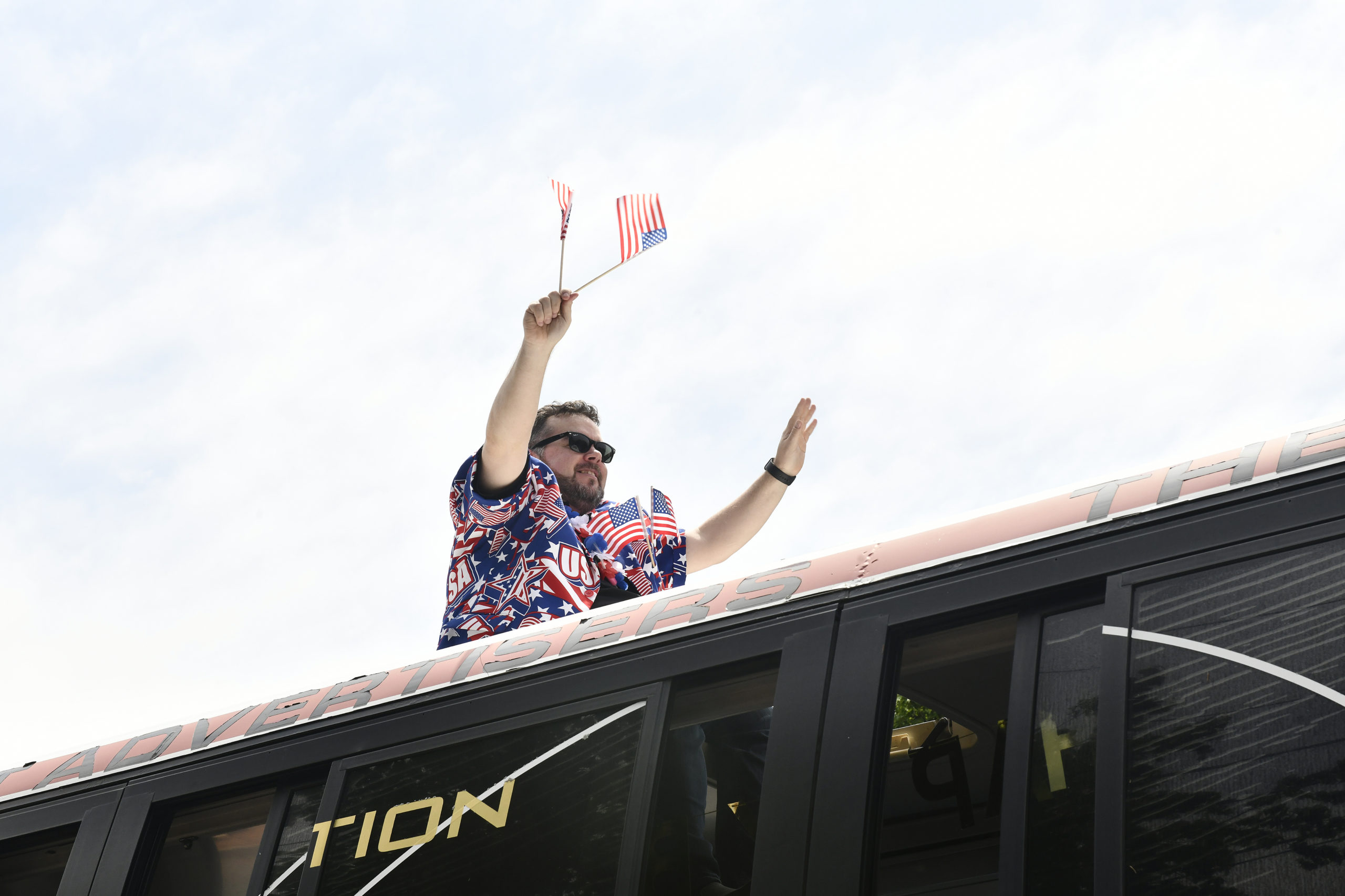 The Fourth of July Parade in Southampton Village on Monday morning.    DANA SHAW