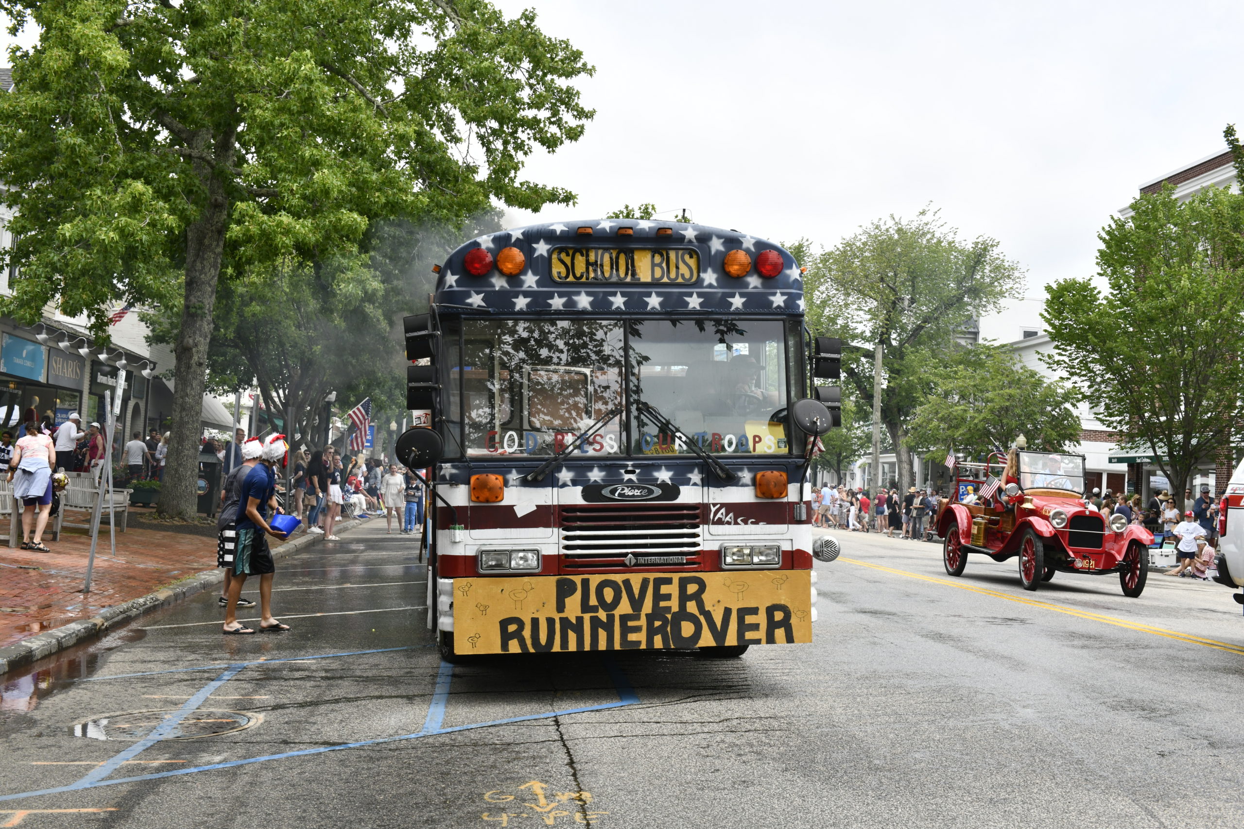 A float in the Fourth of July parade in Southampton Village elicited ire from a Village Board member.