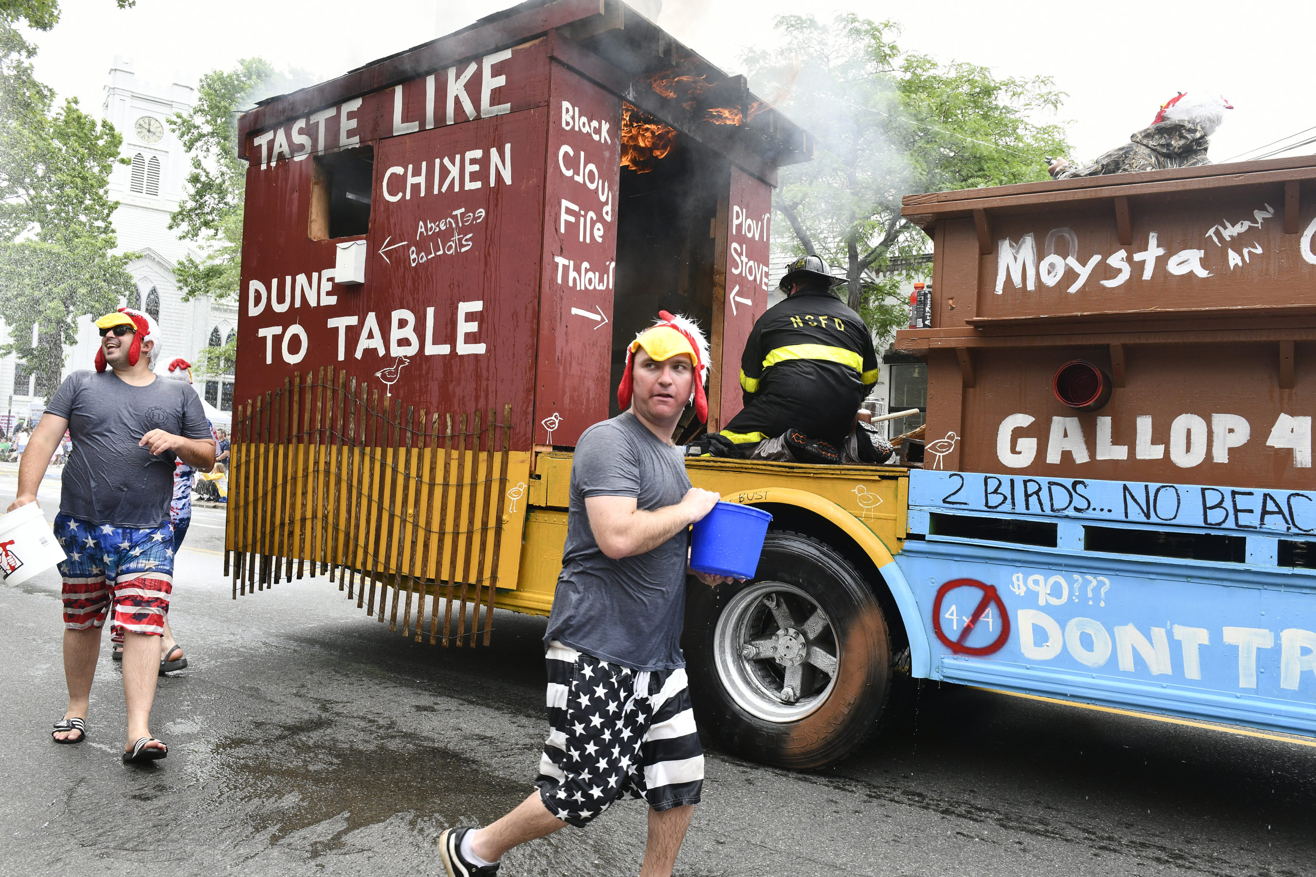 The Fourth of July Parade in Southampton Village on Monday morning.    DANA SHAW