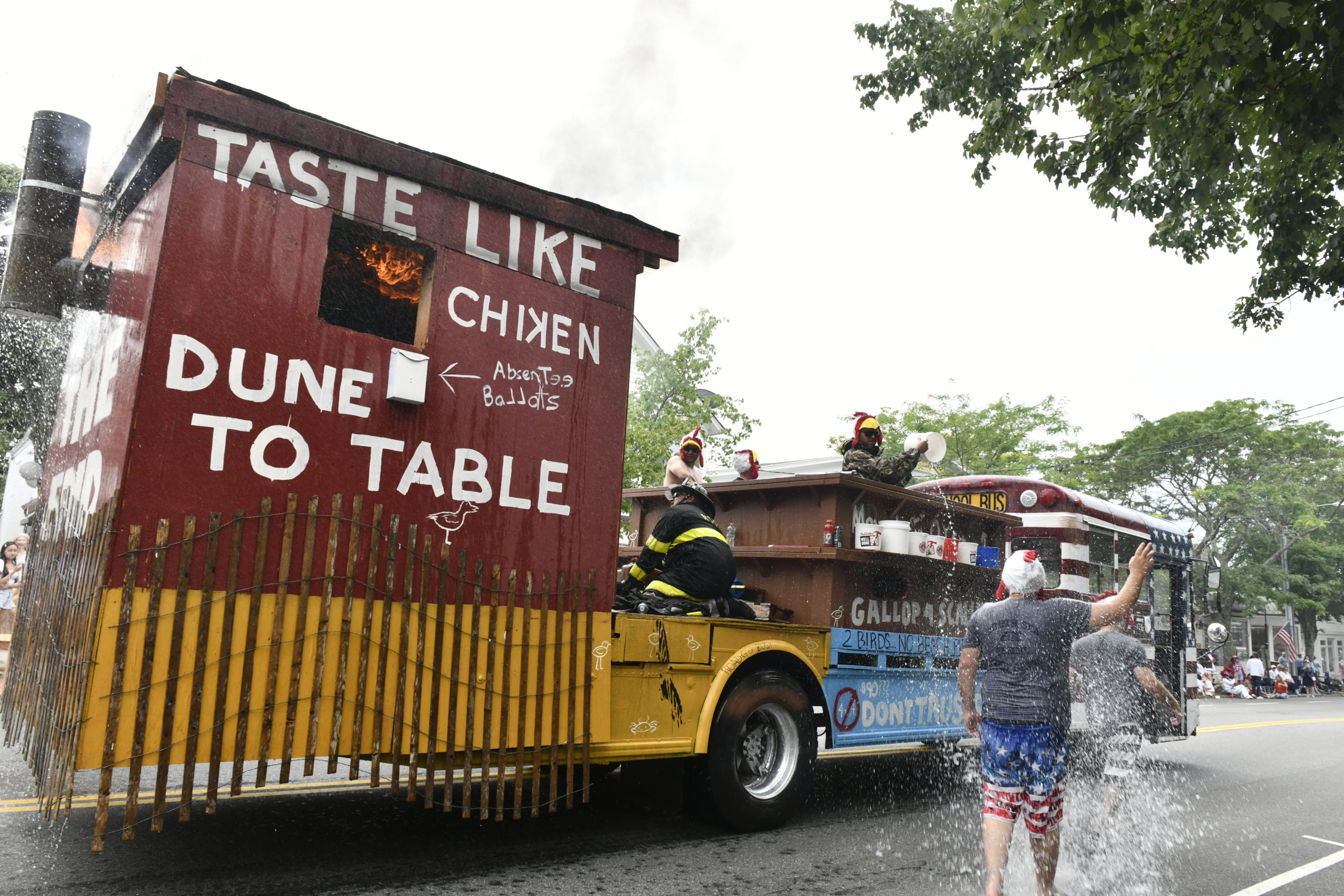 The Fourth of July Parade in Southampton Village on Monday morning.    DANA SHAW