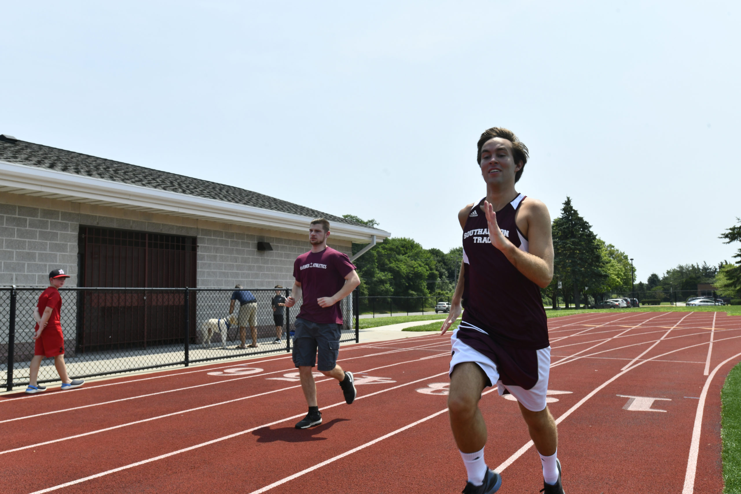 Southampton residents Ross Ebrus, left, and William Segarra will represent Team New York at the Special Olympics USA Games, in track and field, next June in Orlando, Florida. They were chosen based on their performances at the 2019 State Games. Segarra competes in the long jump and 1,600-meter race, while Ebrus competes in the shot put and 800-meter race.   DANA SHAW