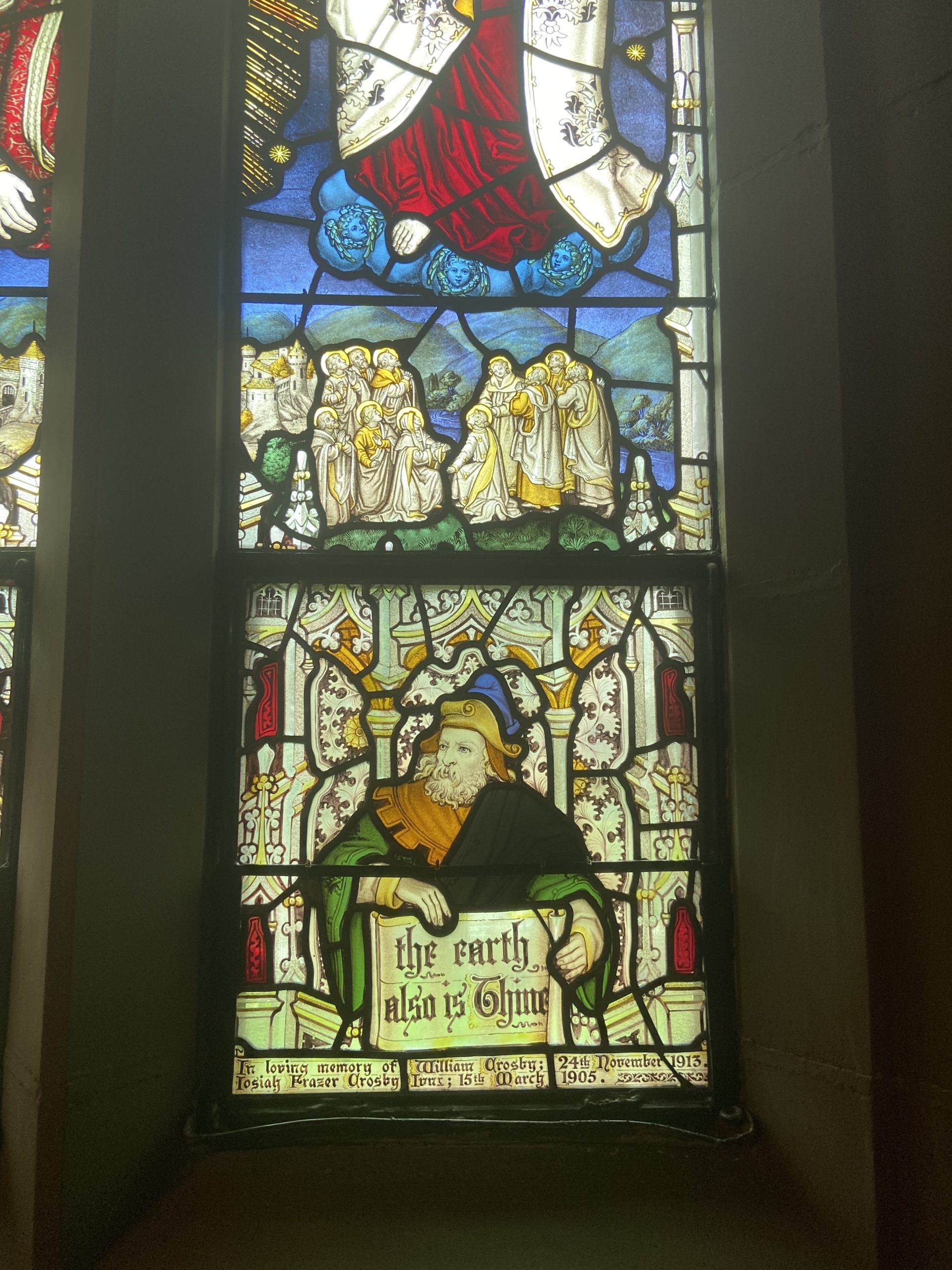 The newly restored church windows at St. Luke's Episcopal Church