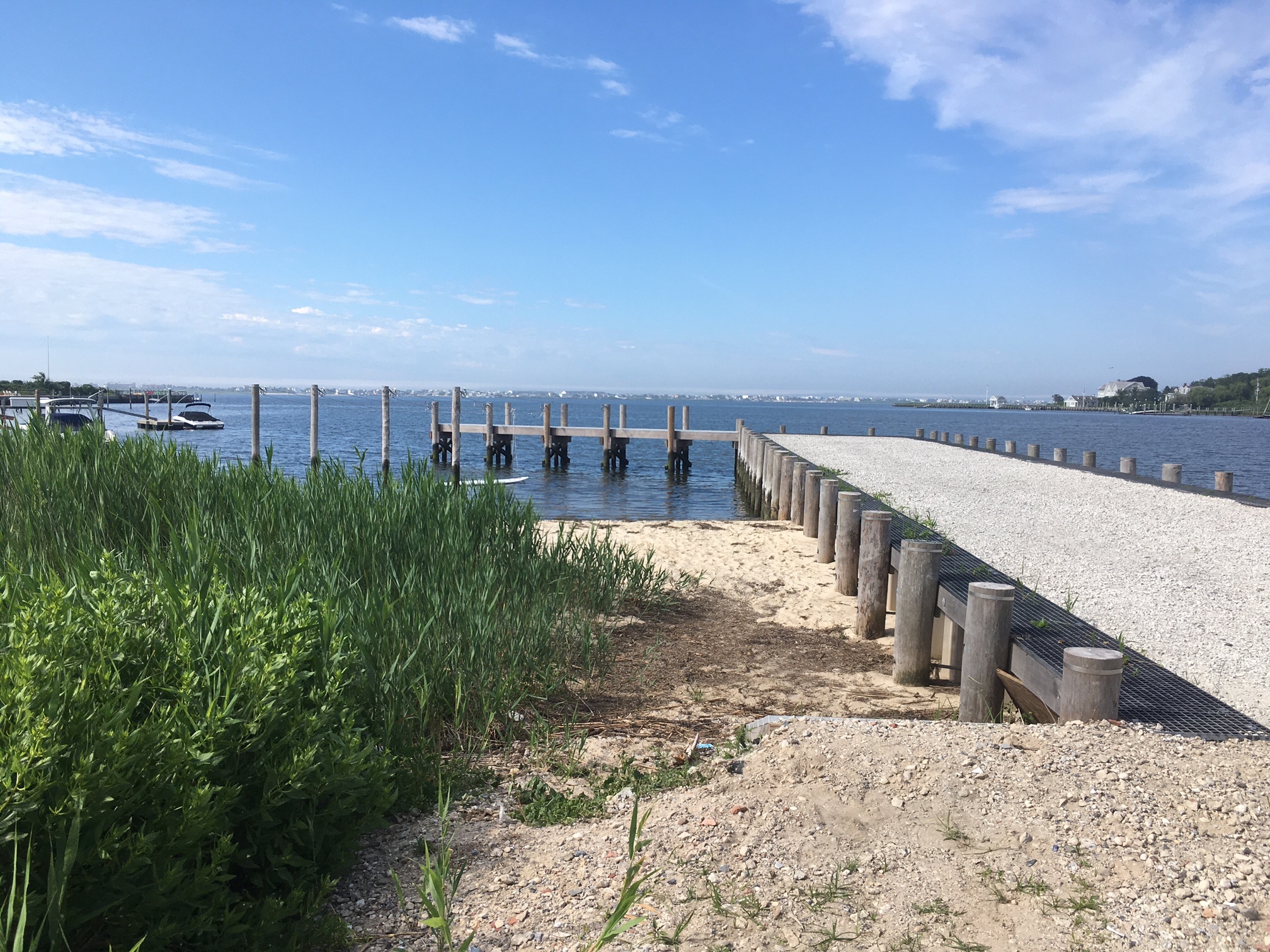 The refurbished dock on Baycrest Avenue in Westhampton.