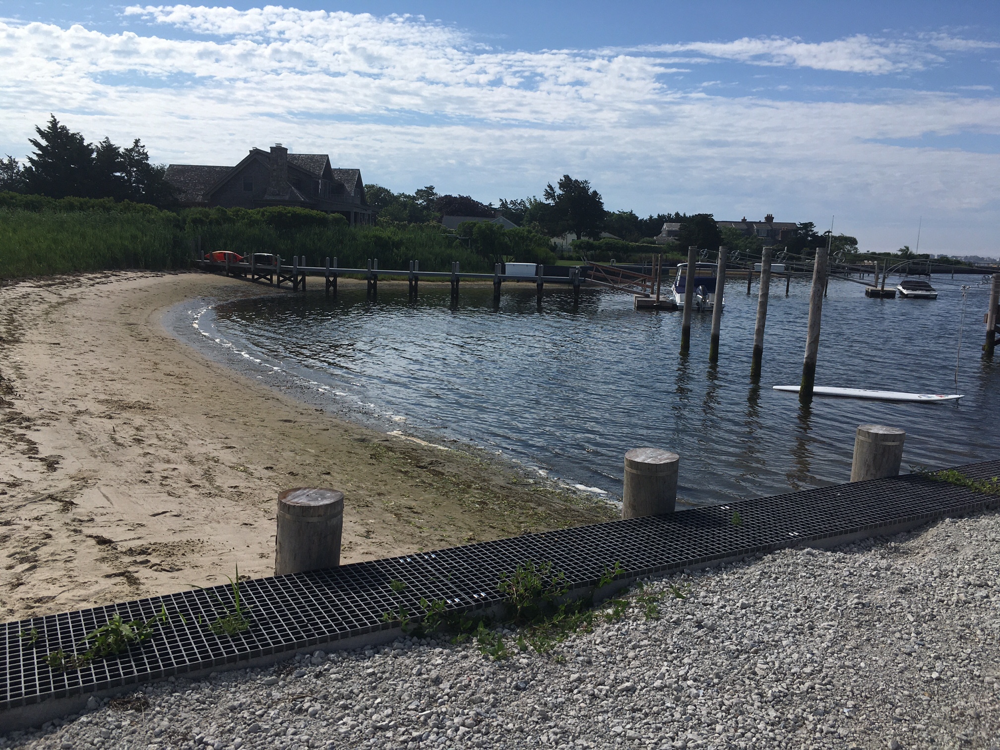 The cozy beach on Baycrest Avenue in Westhampton.