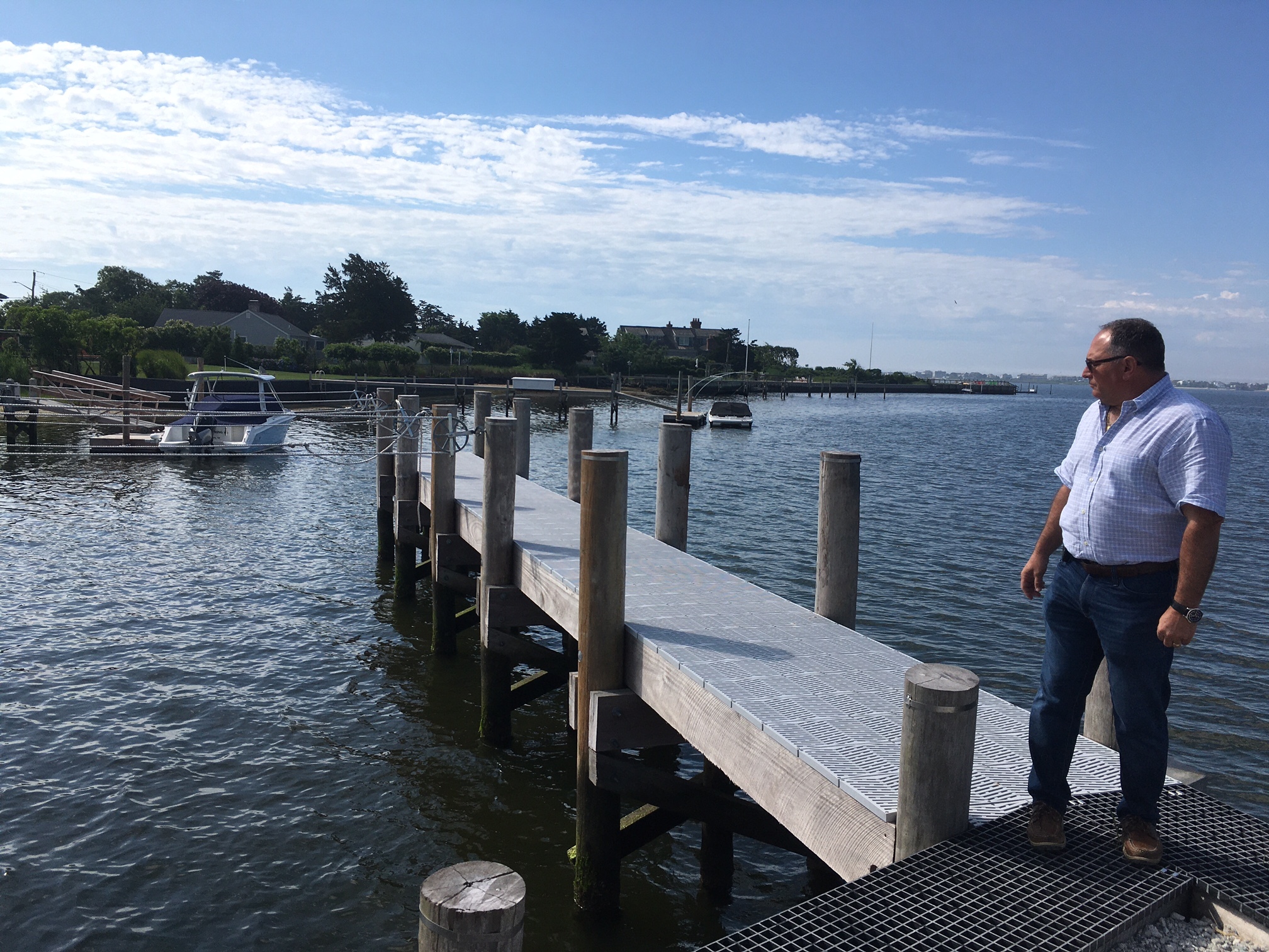 Ready for kids to come snapper fishing and crabbing, the pier at Baycrest Avenue has been replaced.