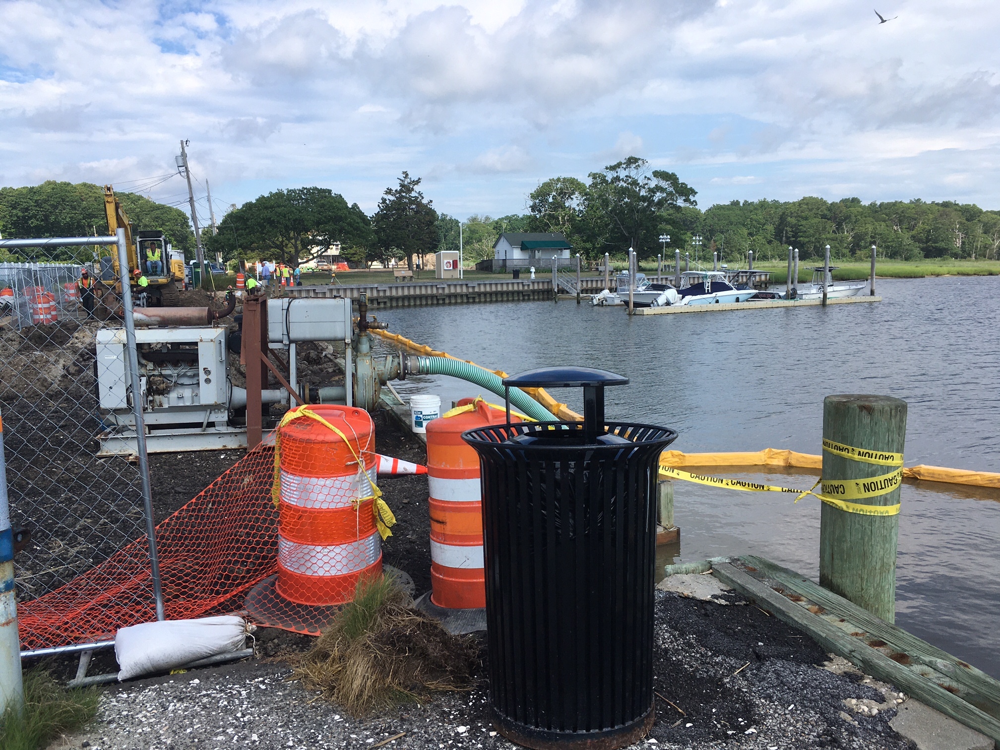 Once work on the road is completed, the dock will be next  on Bay Avenue in East Quogue.