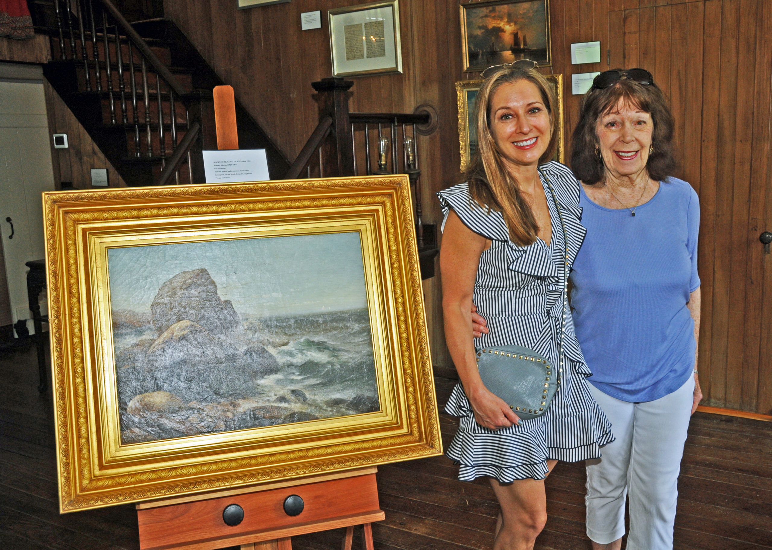 Joanne Ceraso and her mother Carol Ceraso at the opening of the East Hampton Historical Society's exhibition at the Thomas and Mary Nimmo Moran Studio on Main Street. 