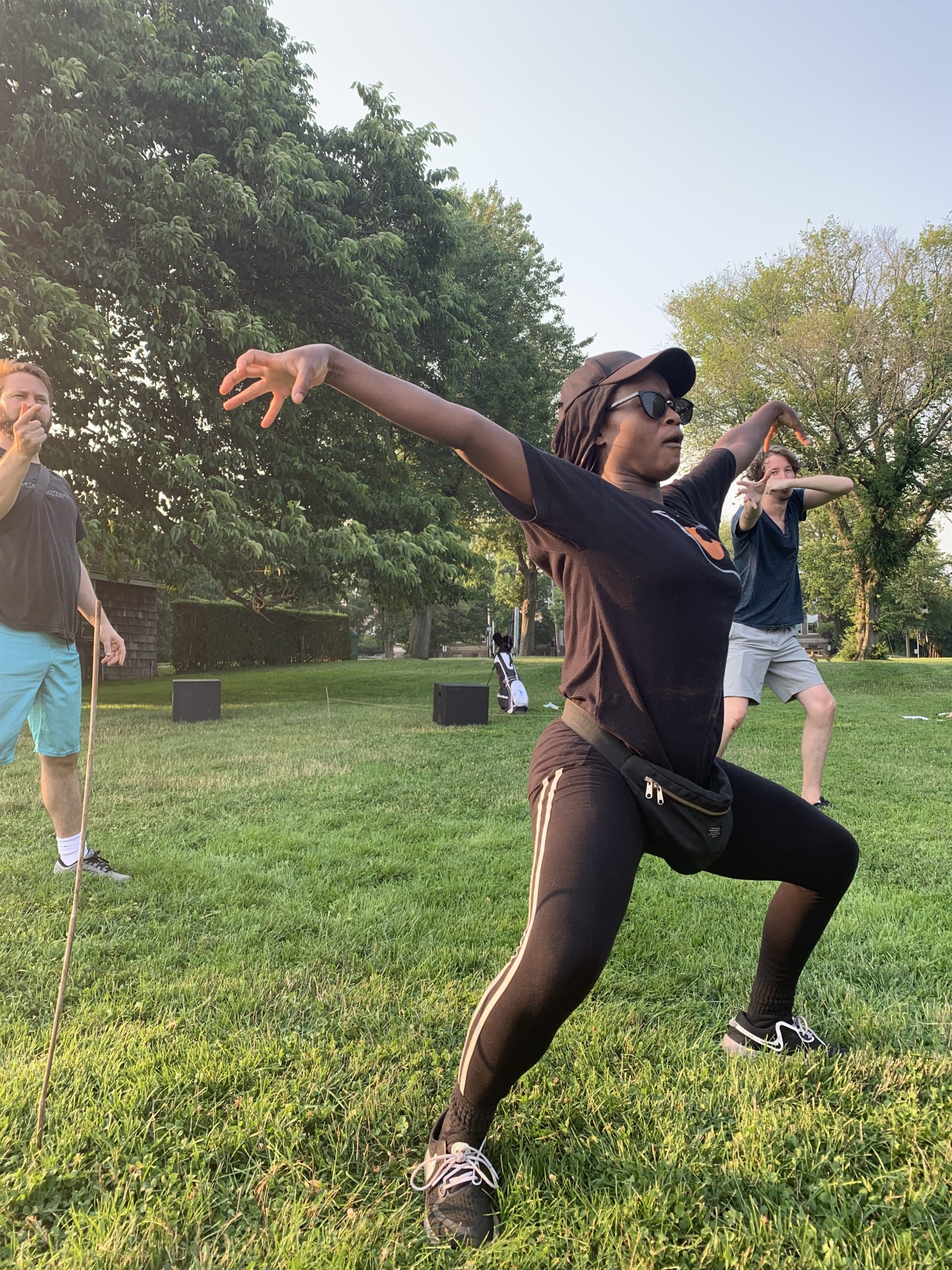 LaWanda Hopikins in rehearsal with Trevor Vaughn and John Kroft for “The Complete Works of William Shakespeare, Abridged.”