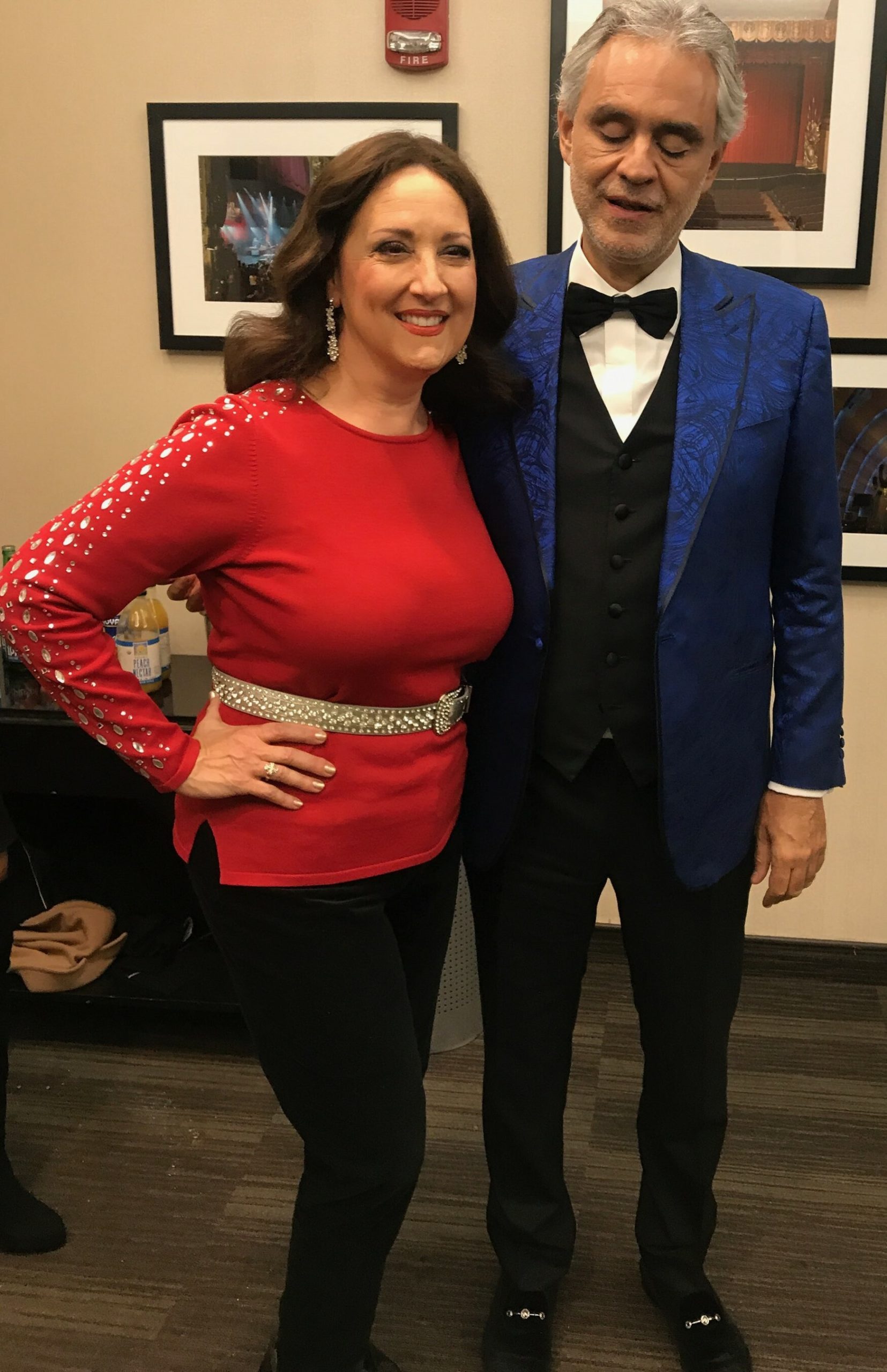 Cristina Fontanelli with Andrea Bocelli in 2018.