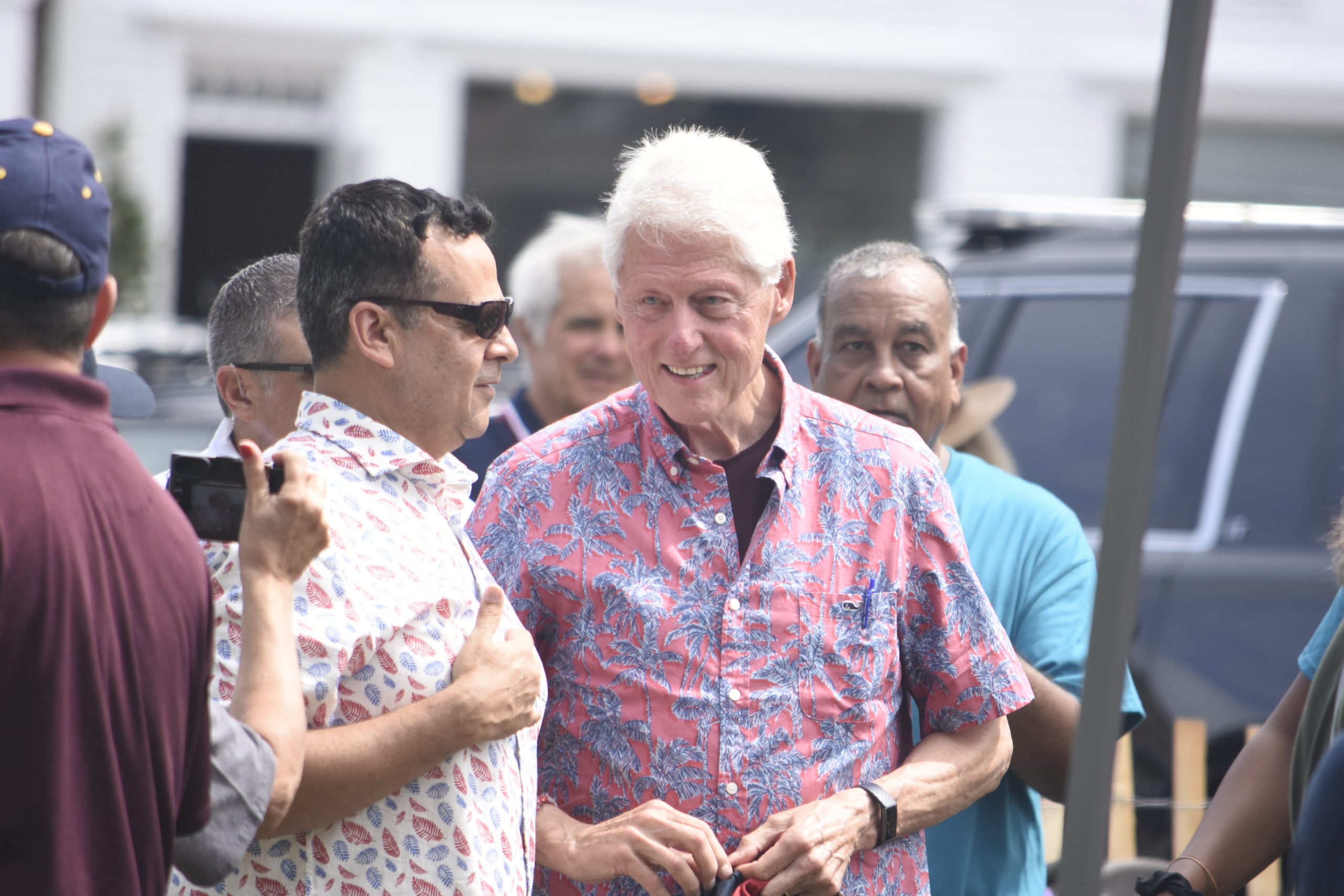 The 42nd President of the United States Bill Clinton once again made an appearance at the Artists and Writers Celebrity Softball Game at Herrick Park in East Hampton this past Saturday, August 21.