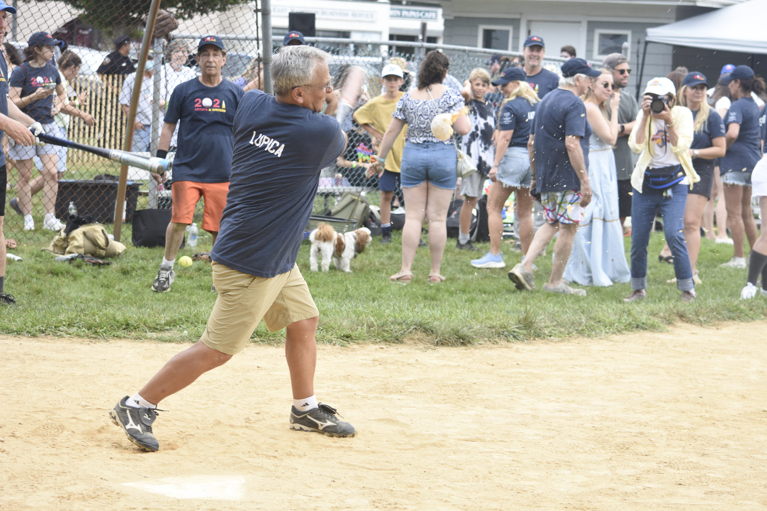 The annual tradition continues: Mike Lupica smashes a turnip.