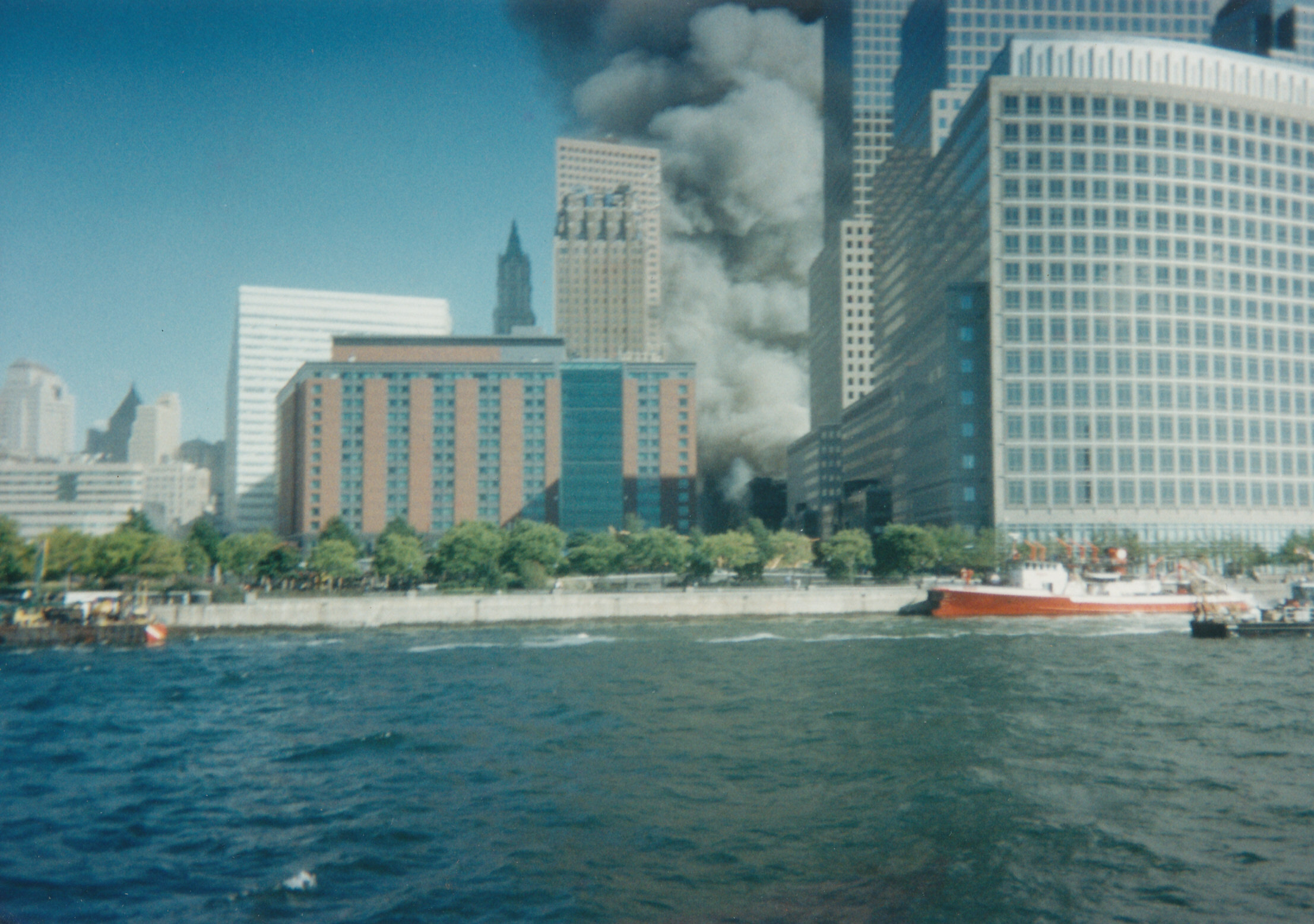 The view from the water, on the tugboat.