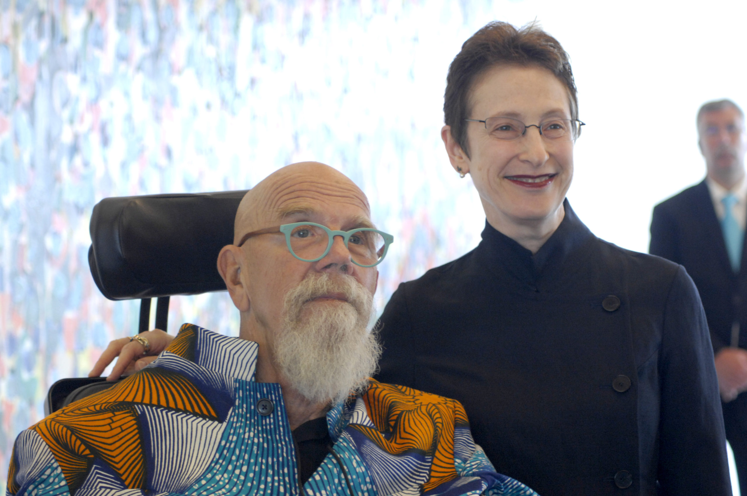 Chuck Close and Terrie Sultan in 2015.   DANA SHAW