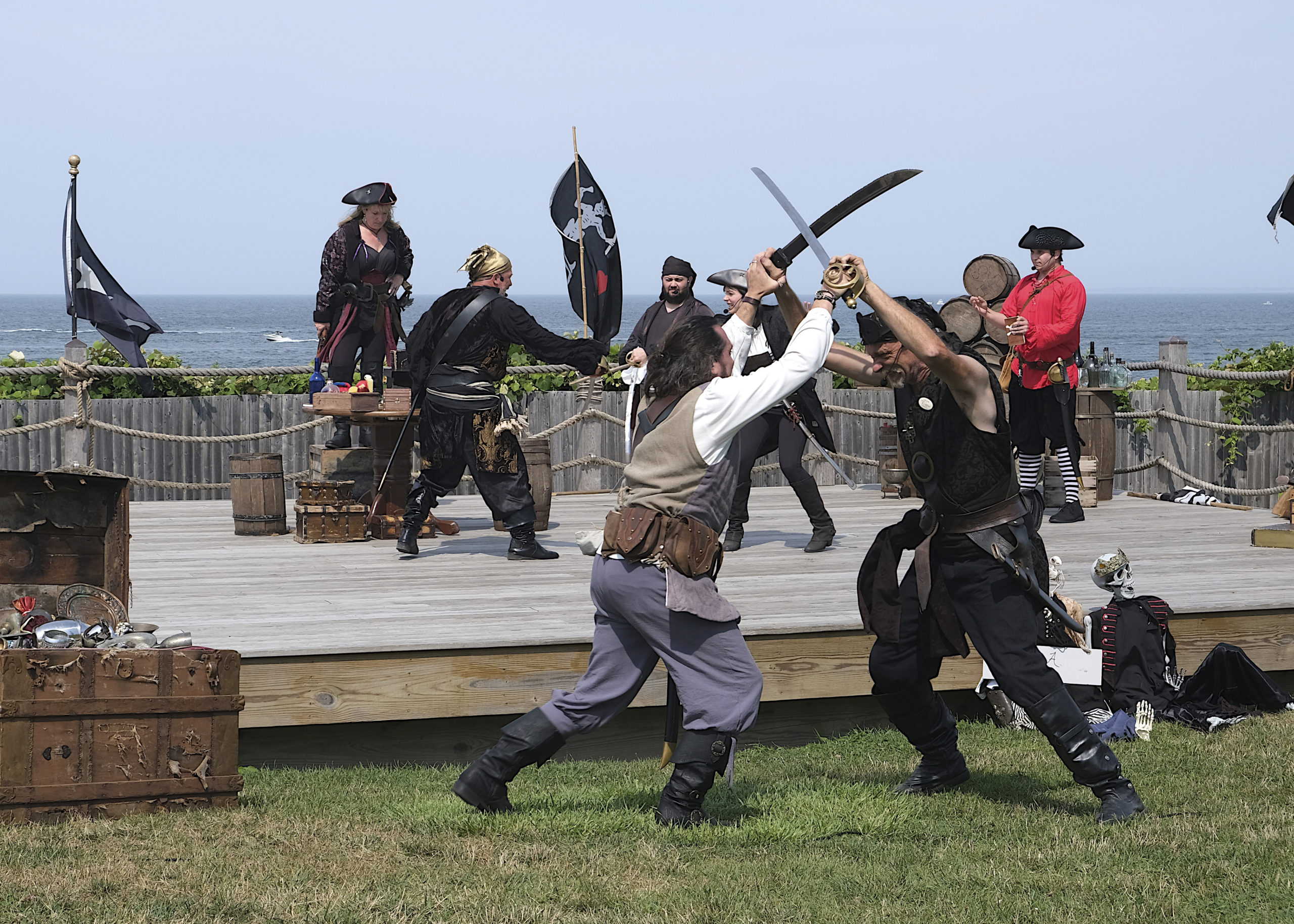 The Kings of the Coast Pirates visited the Montauk Lighthouse this weekend for 