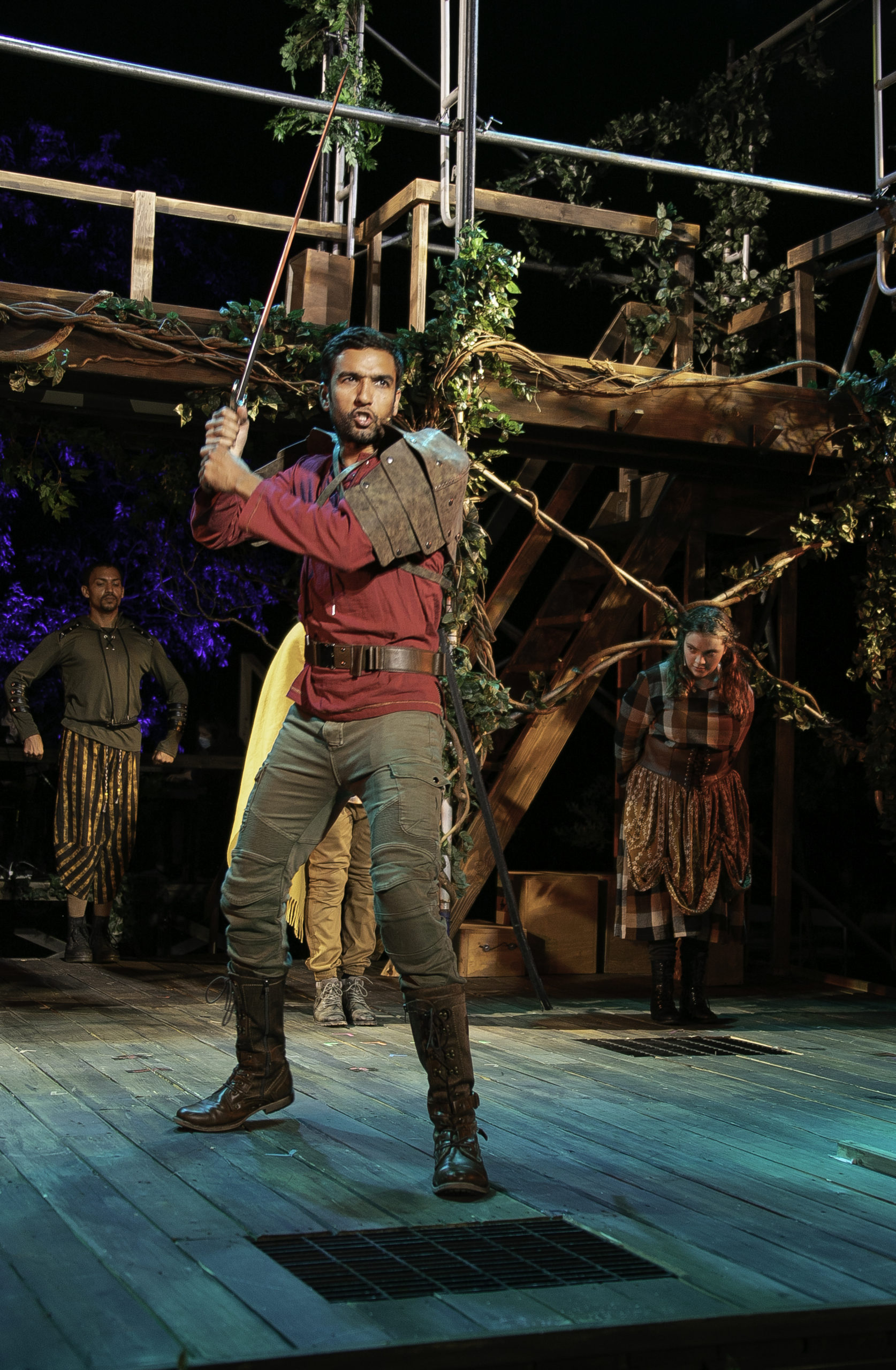 Deven Kolluri as Sir Lancelot in Bay Street Theater's  production of 