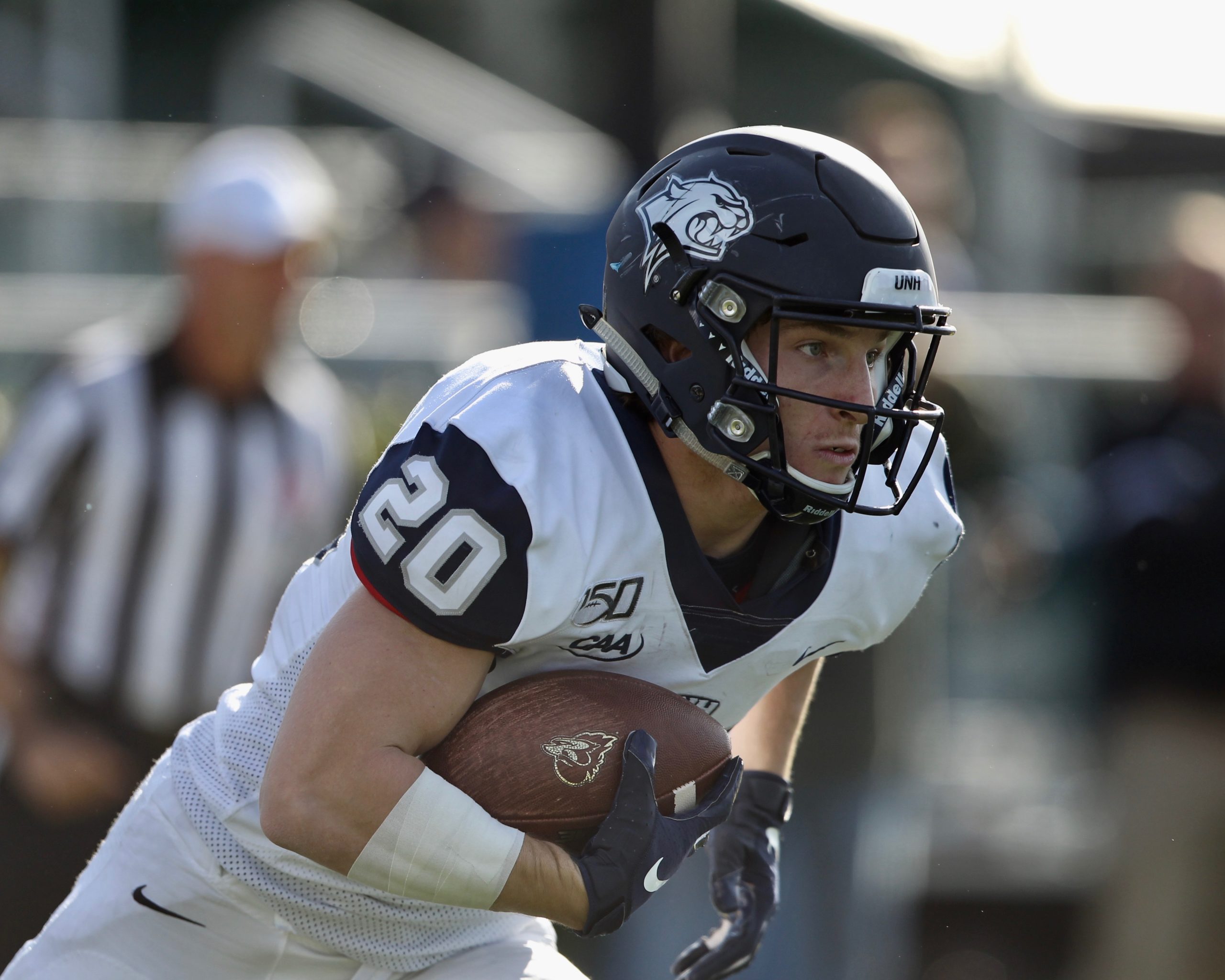 Westhampton Beach graduate Dylan Laube and the University of New Hampshire football team open their season at Stony Brook University on September 2.