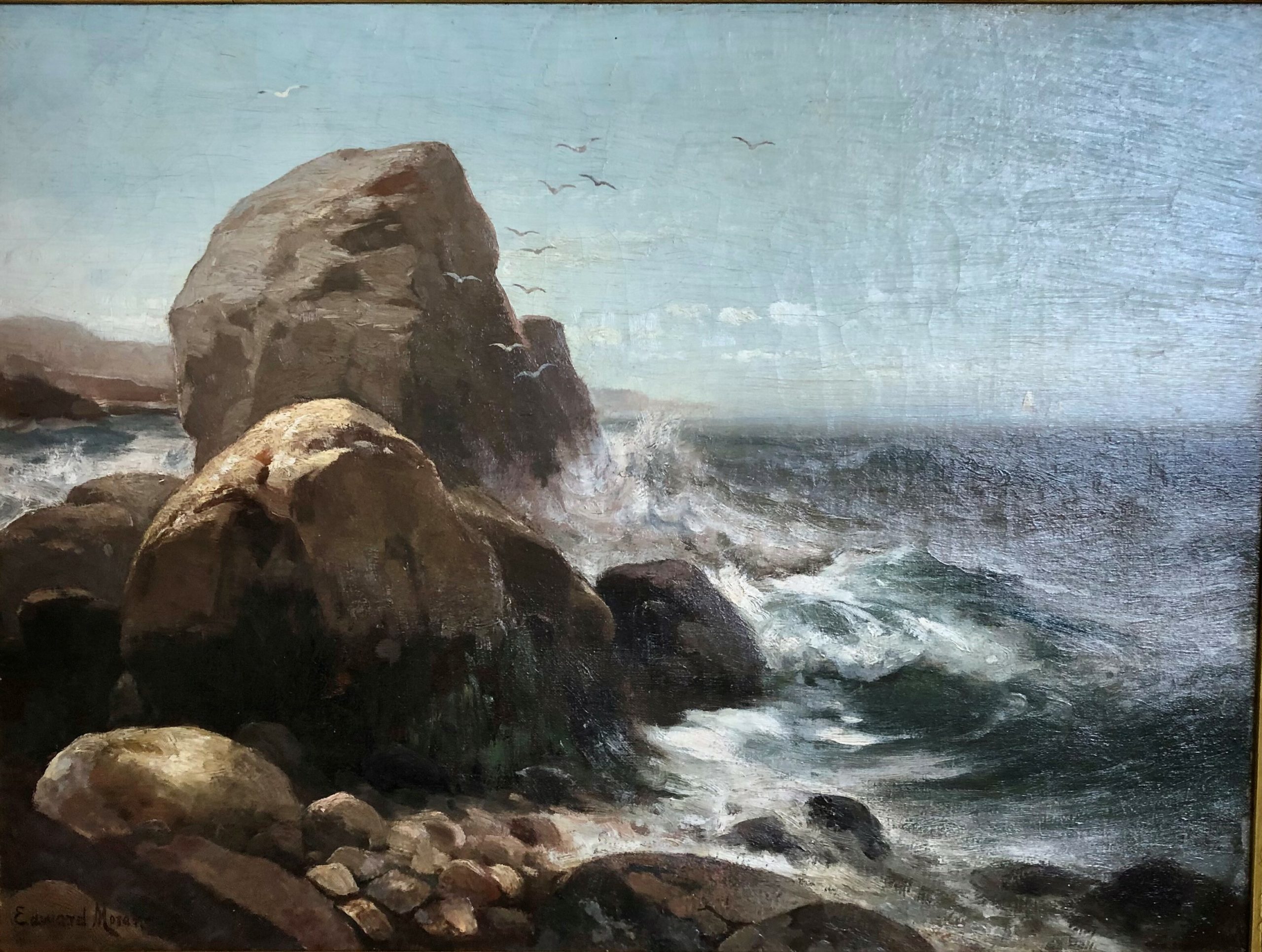 Edward Moran “Rocky Surf, Long Island,” circa 1885. Private collection.
