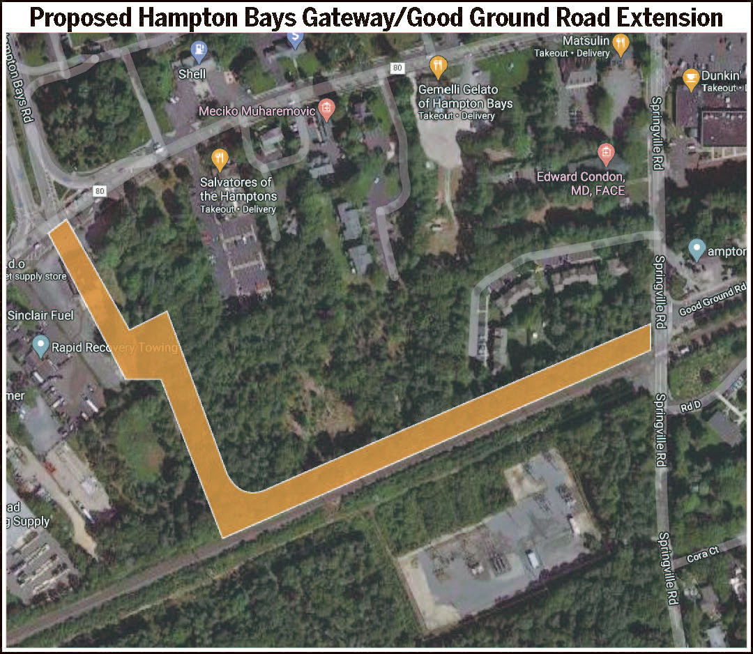 The proposed Hampton Bays Gateway/Good Ground extension.