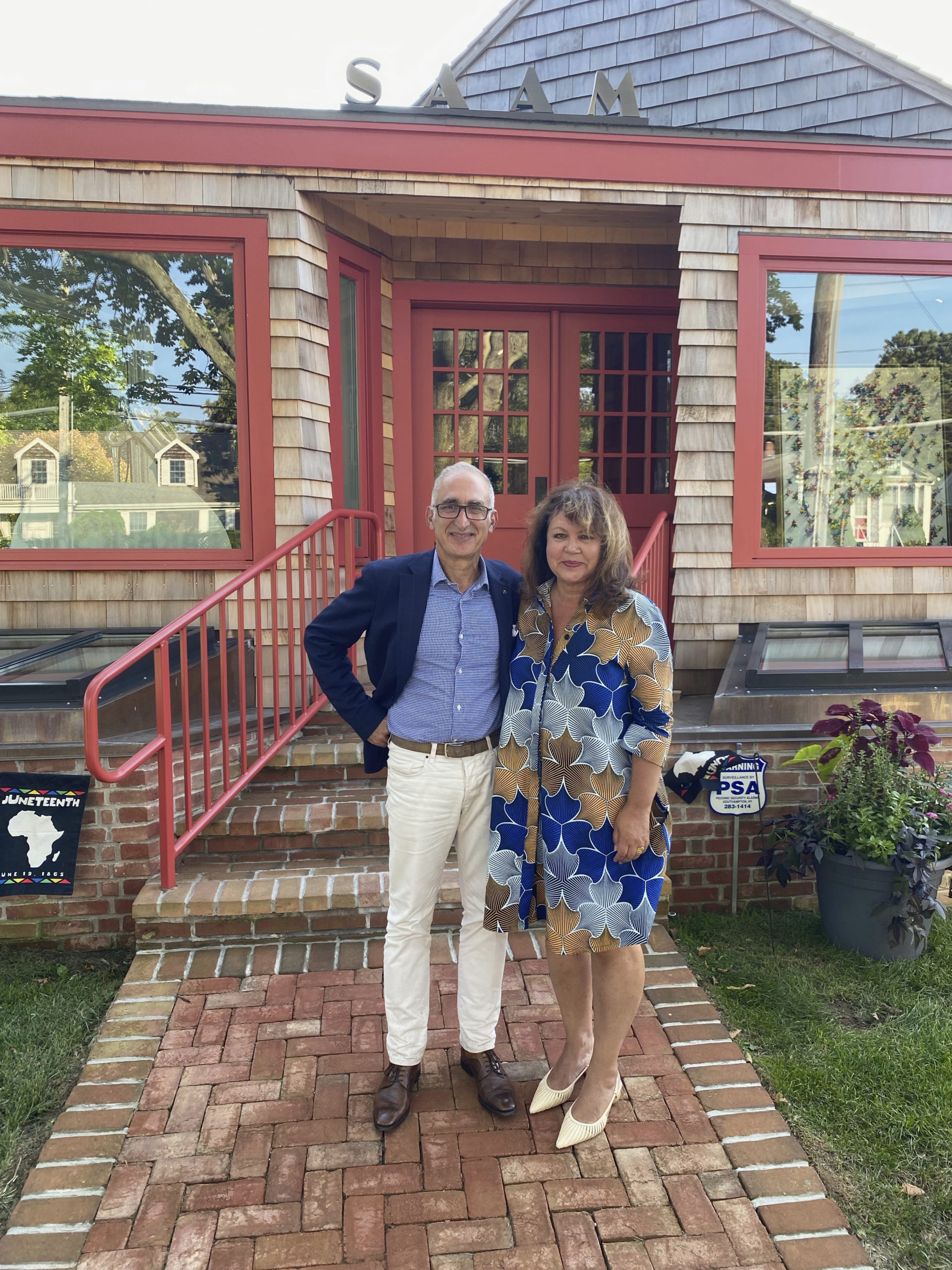 Siamak and Angie Samii at Southampton African American Museum.    GREG D'ELIA