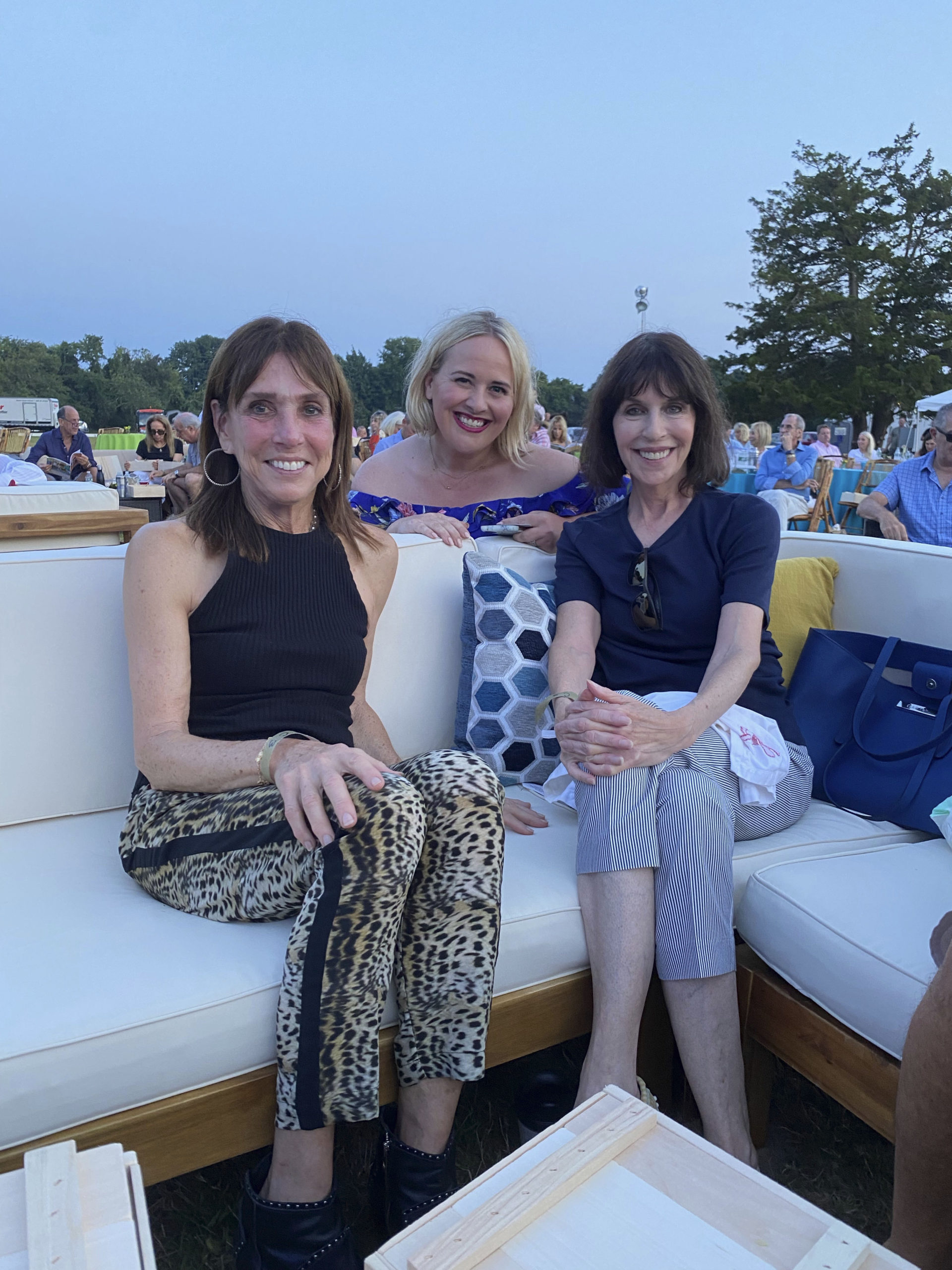 Cynthia Hochman, Julienne Penza- Boone and Abby Merrill at Beachstock in Westhampton Beach.   GREG D'ELIA