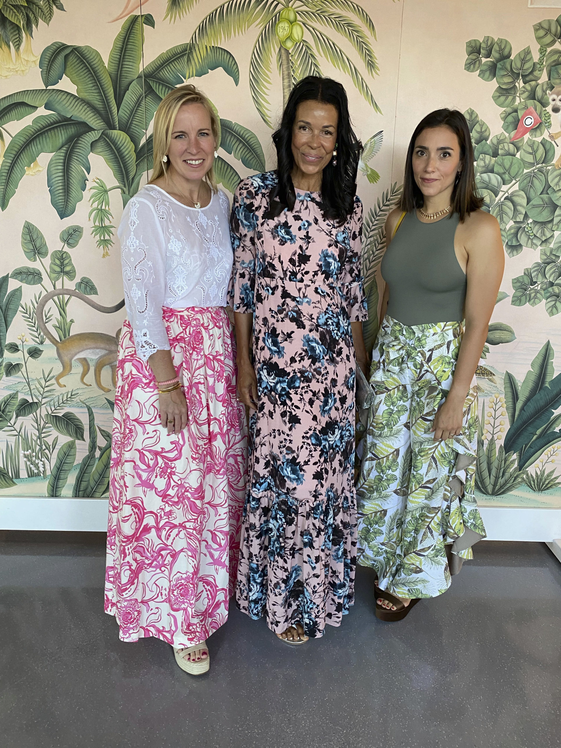 Bonnie Brennan, Kim Heirston and Ana Maria Celis at The Colony Pop-Up at Christie's.