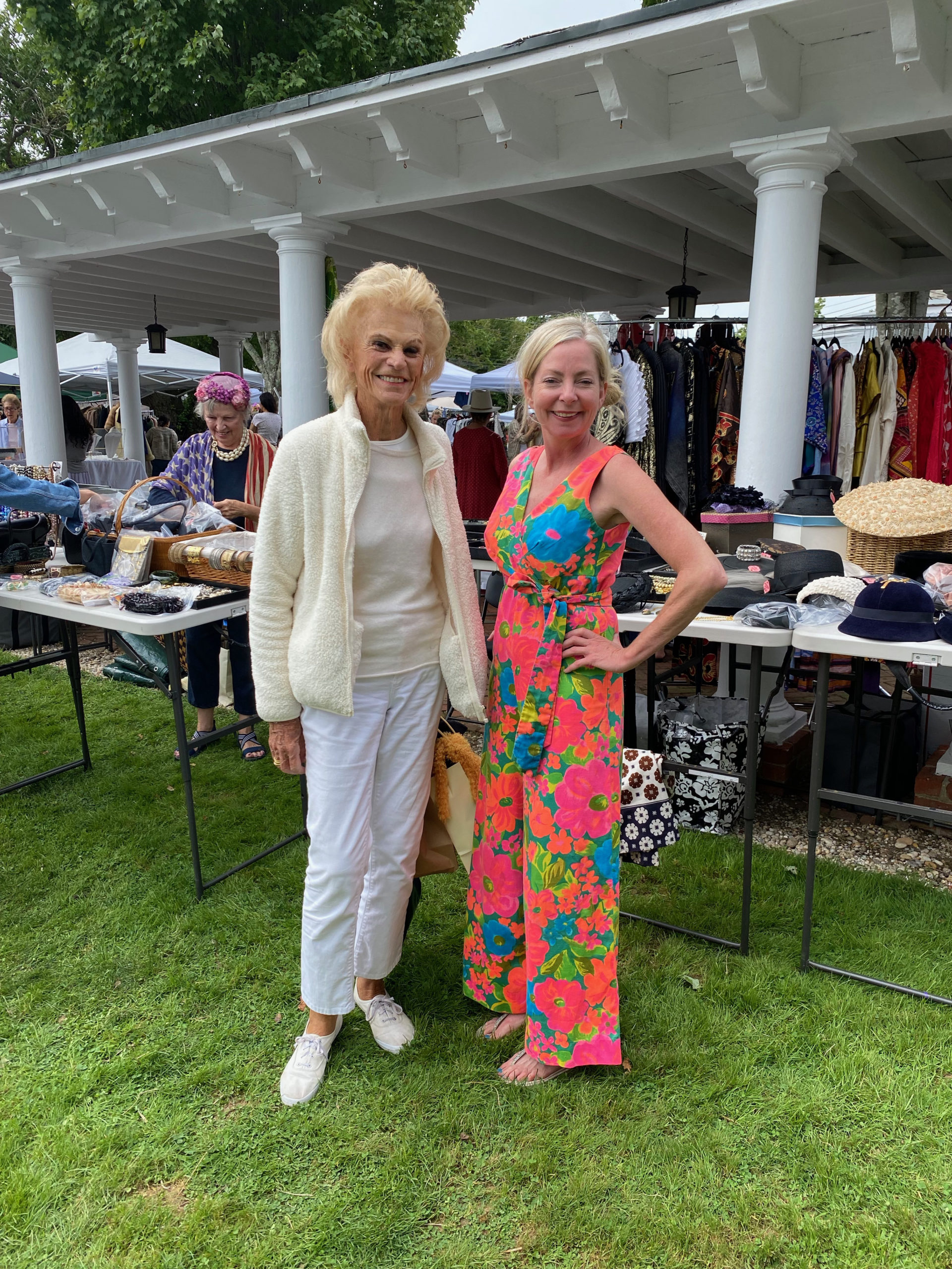 Susie Wagner and Kathy Murphy at Hampton Flea and Vintage Market.            GREG D'ELIA
