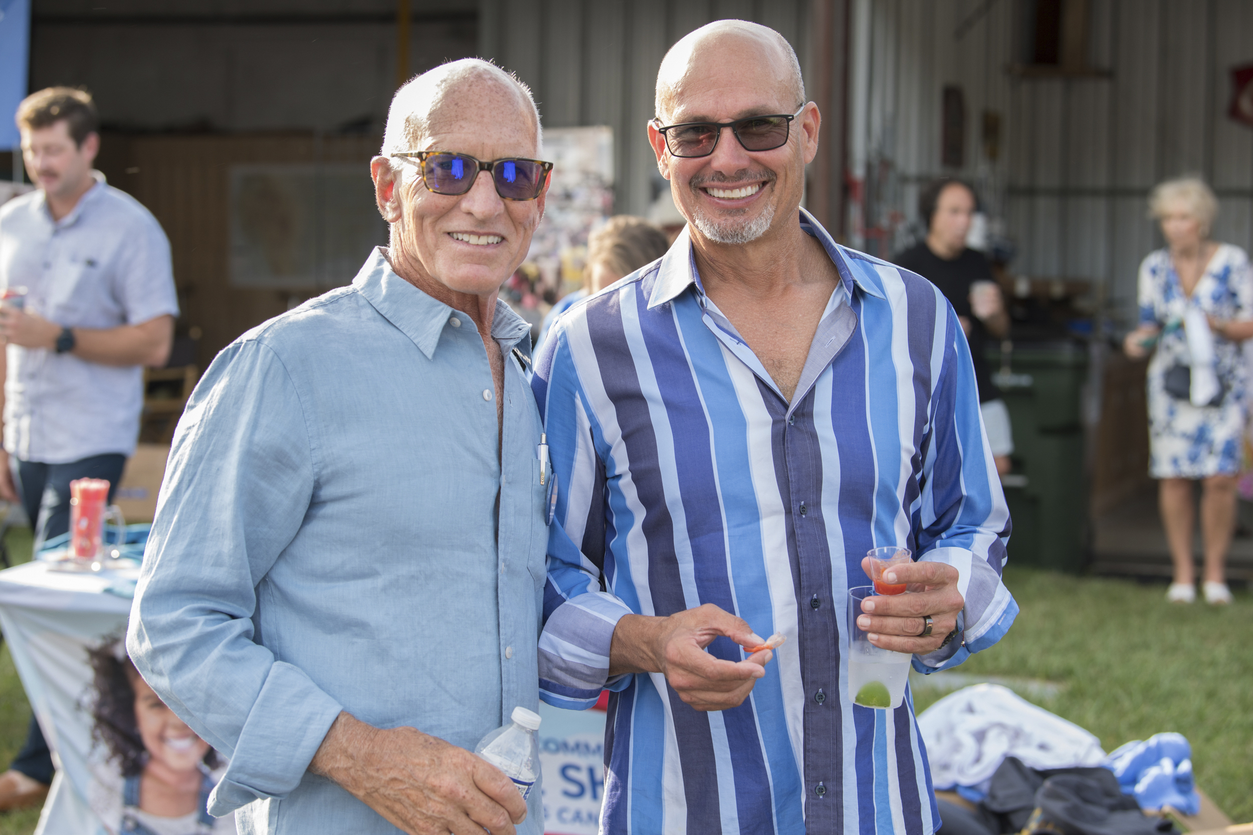 Jonathan Glynn and Kent Feuerring at the 4th Annual Hamptons Artists for Haiti Benefit Bash on August 7.          Joelle Wiggins