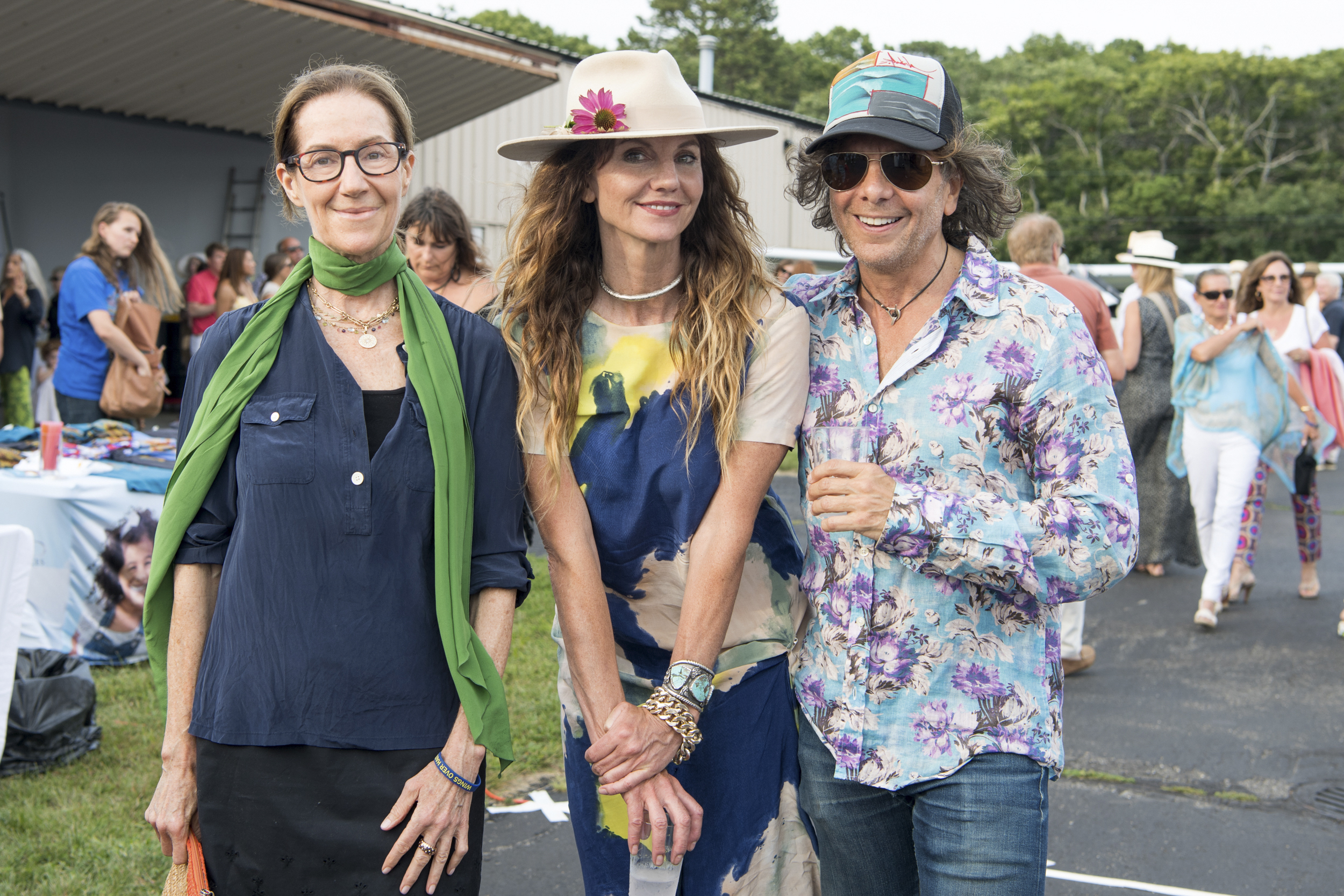 Jenny Landey, Mary Ellen Matthews and Bobby Golden at the 4th Annual Hamptons Artists for Haiti Benefit Bash on August 7.          Joelle Wiggins