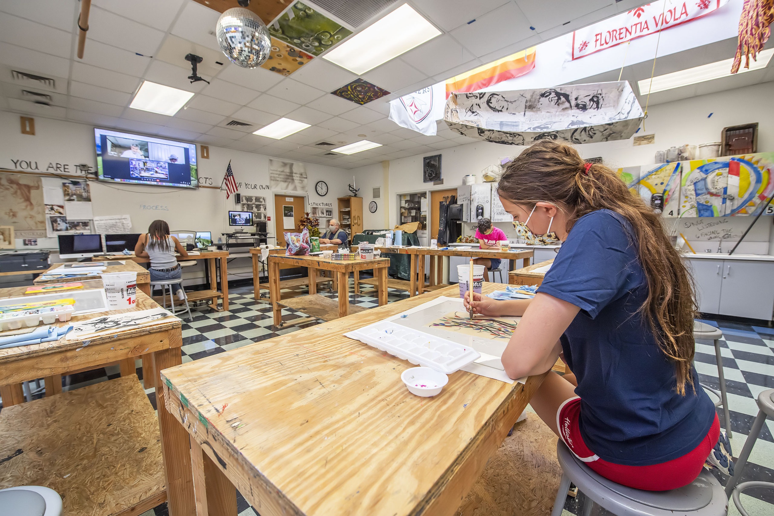 Barcelona-based artist Perico Pastor taught students over livestream as part of a summer art workshop at Pierson High School, sponsored by the Reutershan Trust.
