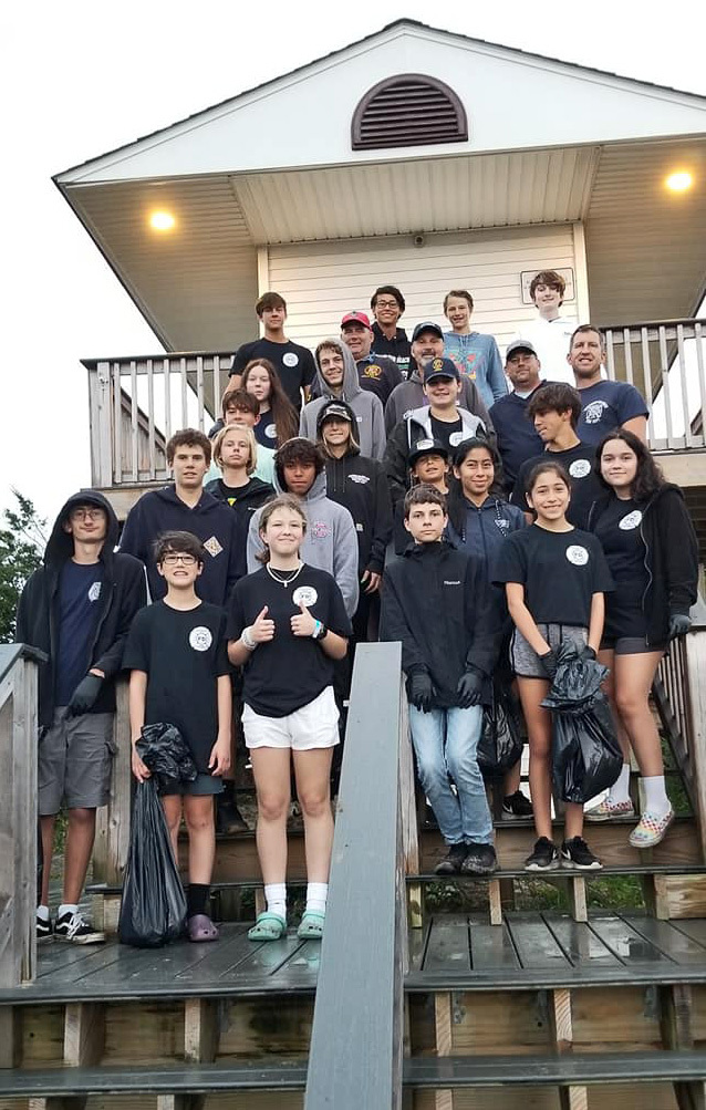 On Wednesday, August 4, the Westhampton Beach Junior Fire Department and their advisors went to Rogers Beach and to Lashley Beach in Westhampton Beach to do a beach cleanup for a community service project. This is one of the main goals in the Juniors Program to 