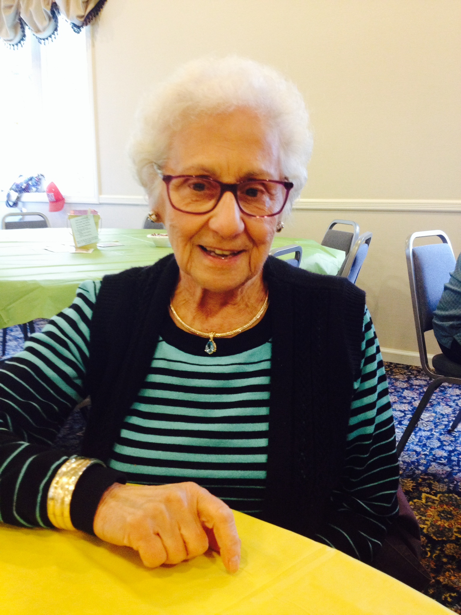 Margaret Carlucci, of Hampton Bays, will turn 100 years young this week. Welcome to the centurion club, Ms. Carlucci!