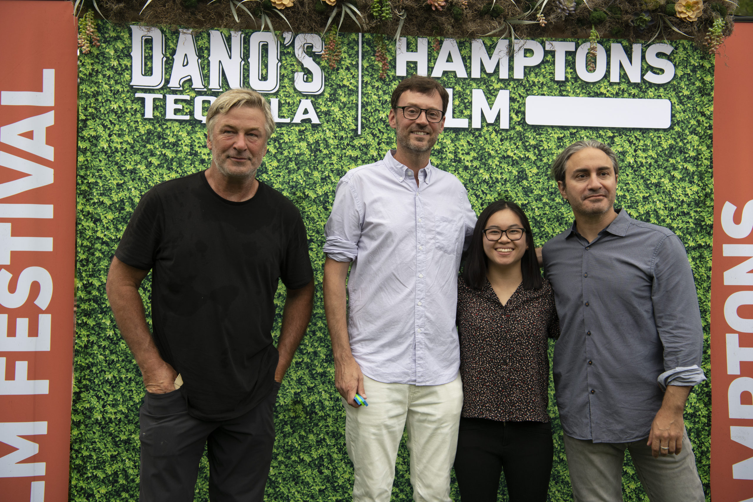 HamptonsFilm co-chair Alec Baldwin, HamptonsFilm artistic director David Nugent, Lily Hevesh, and “Lily Topples the World” director Jeremy Workman.
