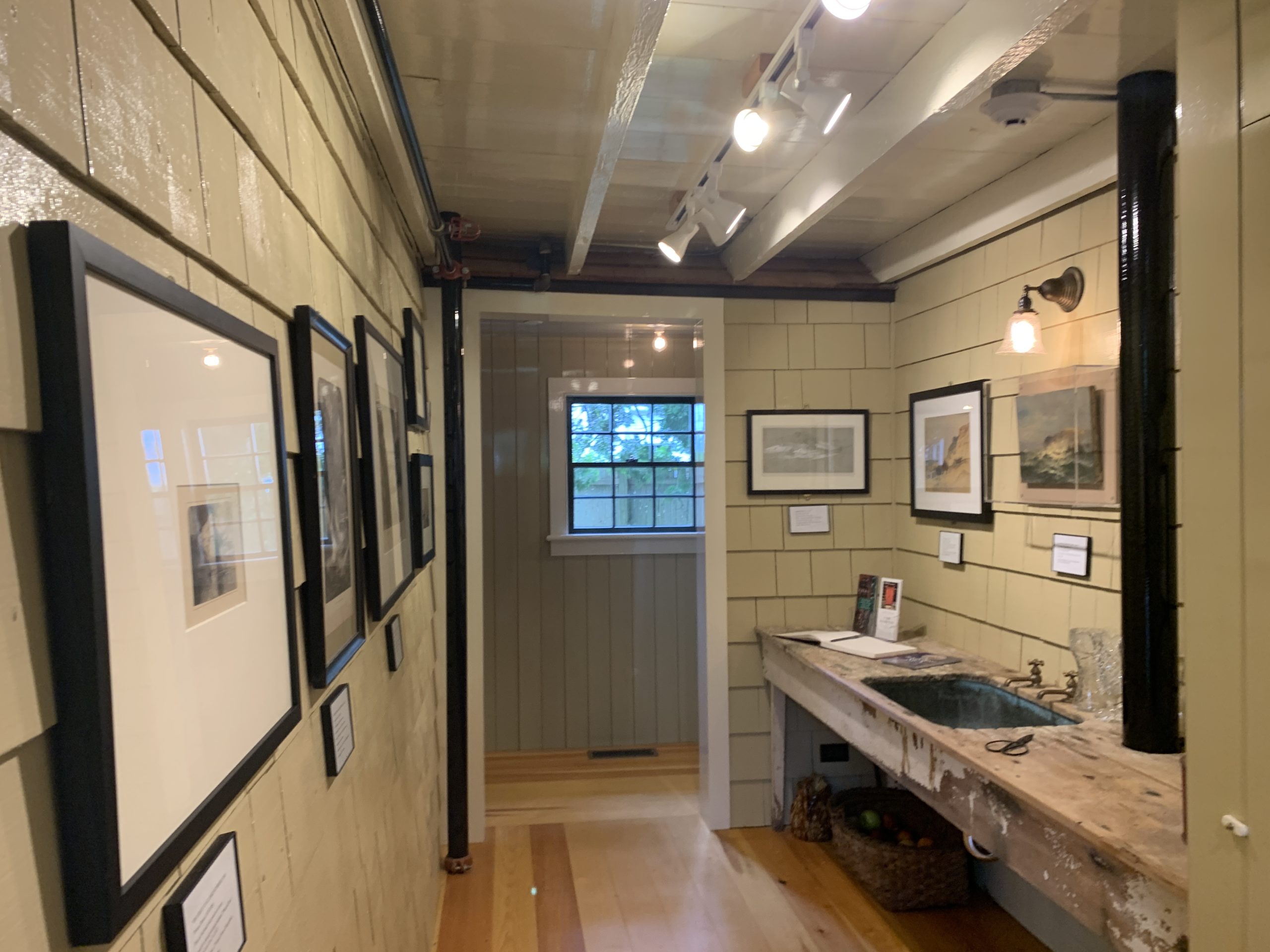 An exhibit space at the Moran House.