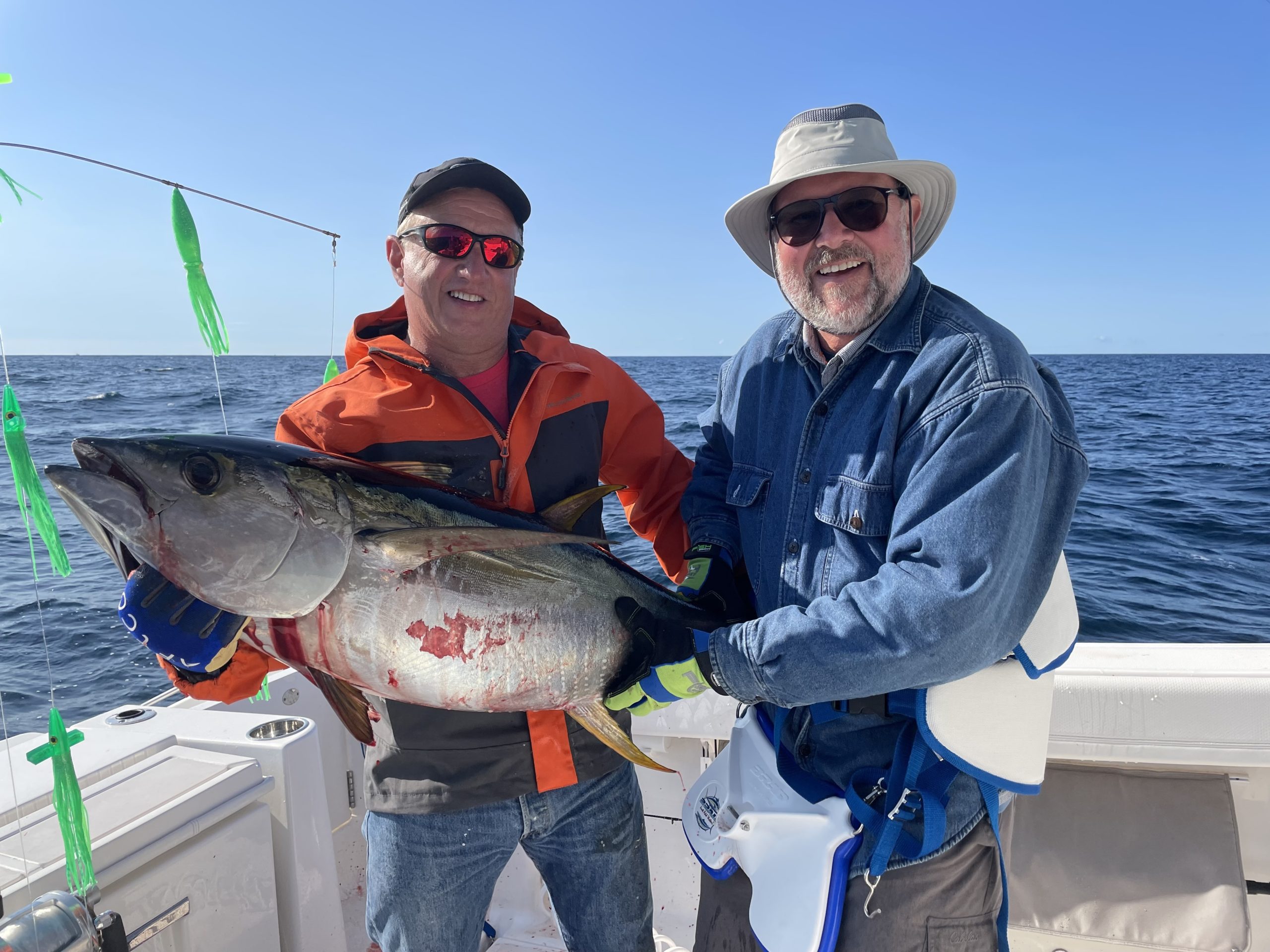 Drew Lanzetta and Ken Renkens with a nice inshore yellowfin caught out of Shinnecock Inlet.