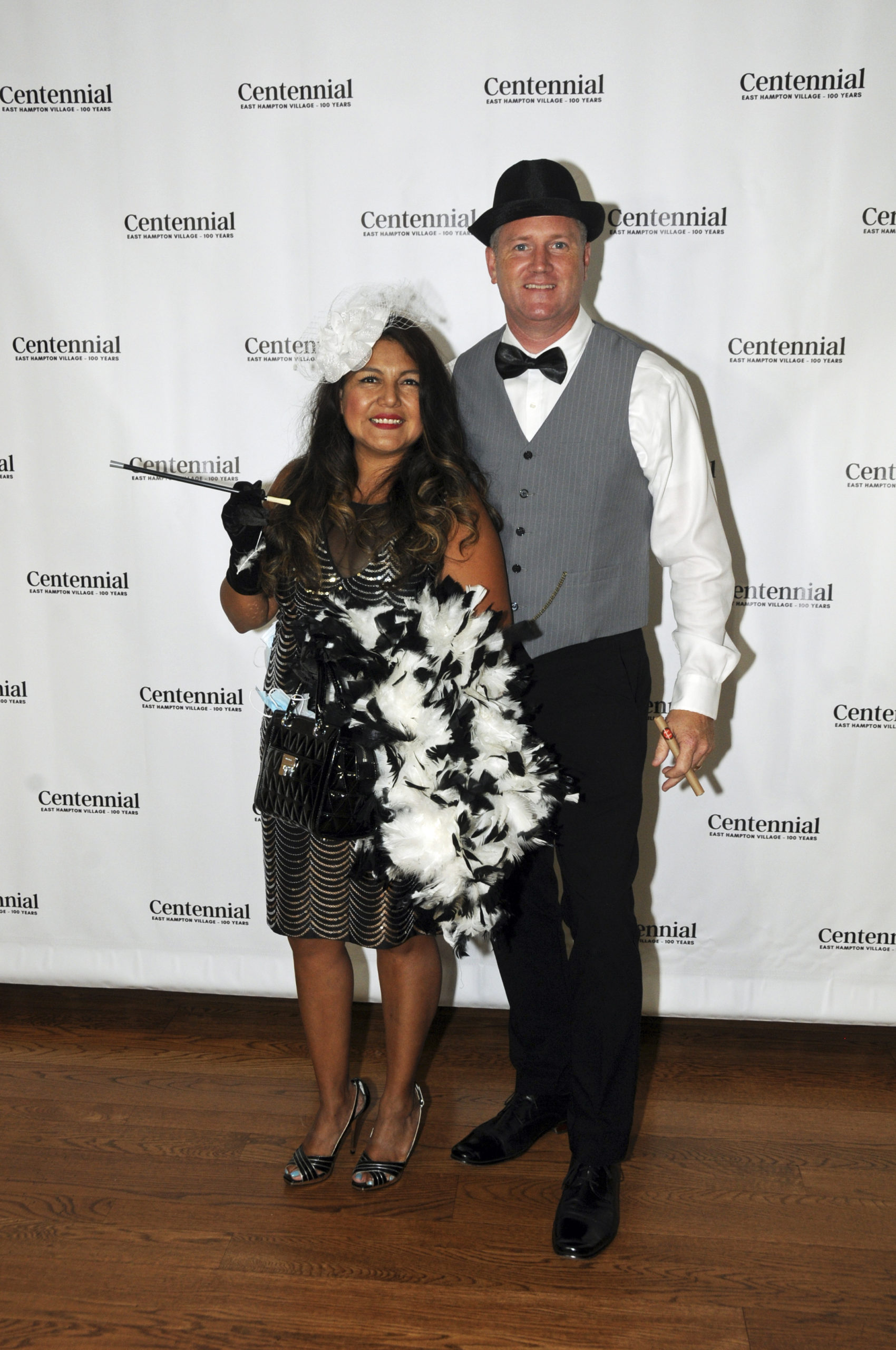 Paty and John Brady at the Roaring Twenties themed Gala and Casino Night at the Maidstone Club on Friday night. Proceeds will go to the East Hampton Village Foundation, to be earmarked for the new construction of Herrick Park.