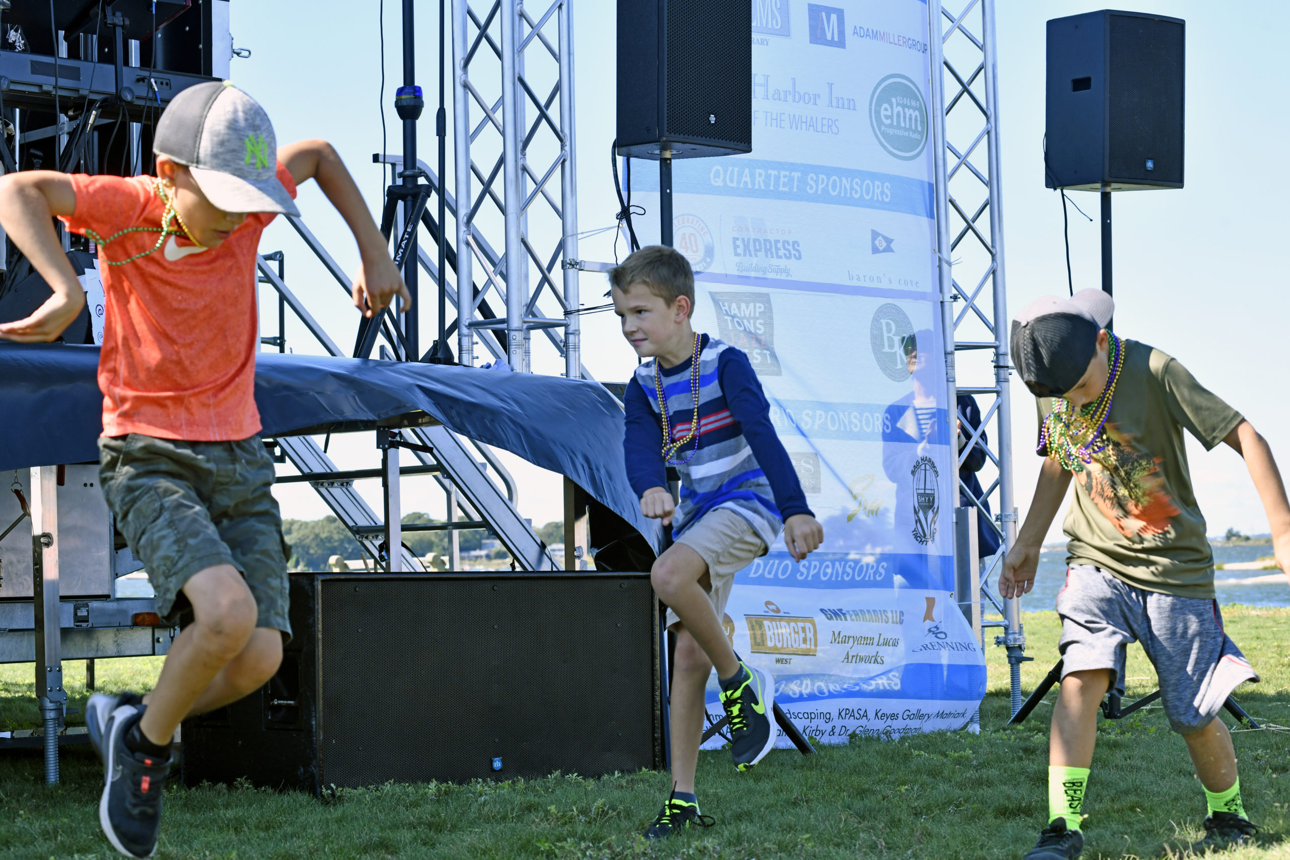 Young fans at the Nancy Atlas Project in Steinbeck Park on Sunday.