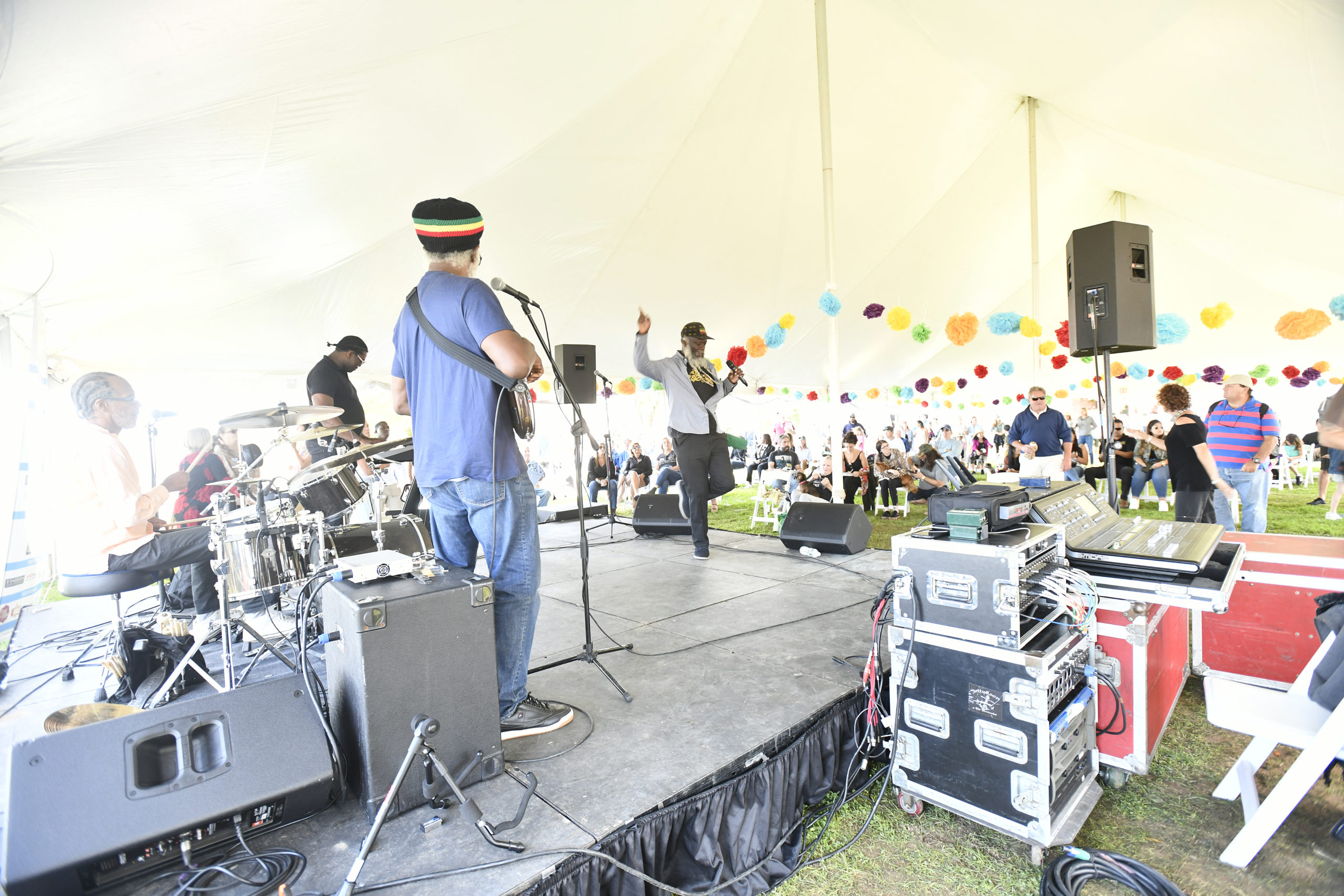 Winston Irie and The Selective Security Band in Marine Park on Sunday.