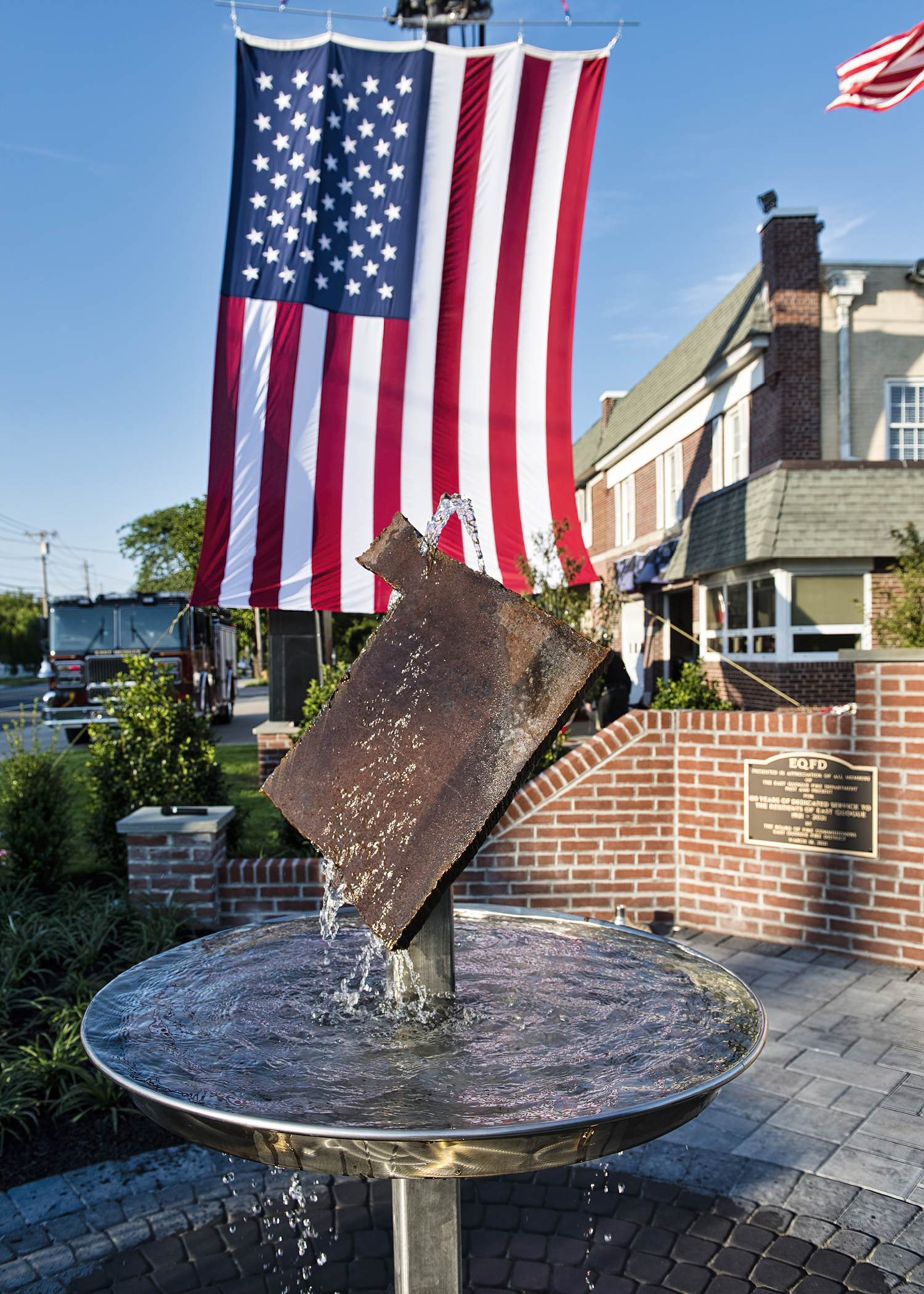 The East Quogue Fire Department hosted a 9/11 memorial ceremony on Saturday.  COURTESY WESTHMAPTON BEACH FIRE DEPARTMENT