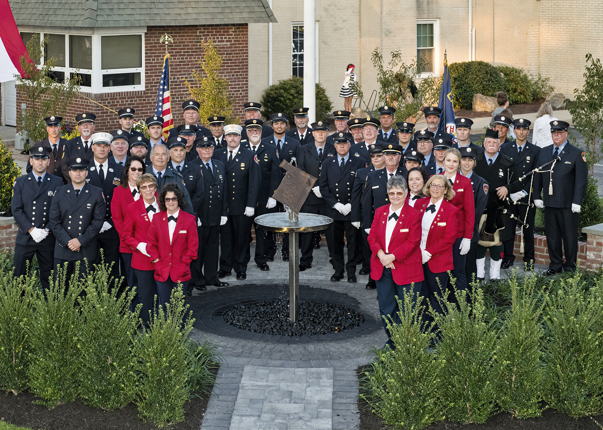 The East Quogue Fire Department hosted a 9/11 memorial ceremony on Saturday.  COURTESY WESTHMAPTON BEACH FIRE DEPARTMENT