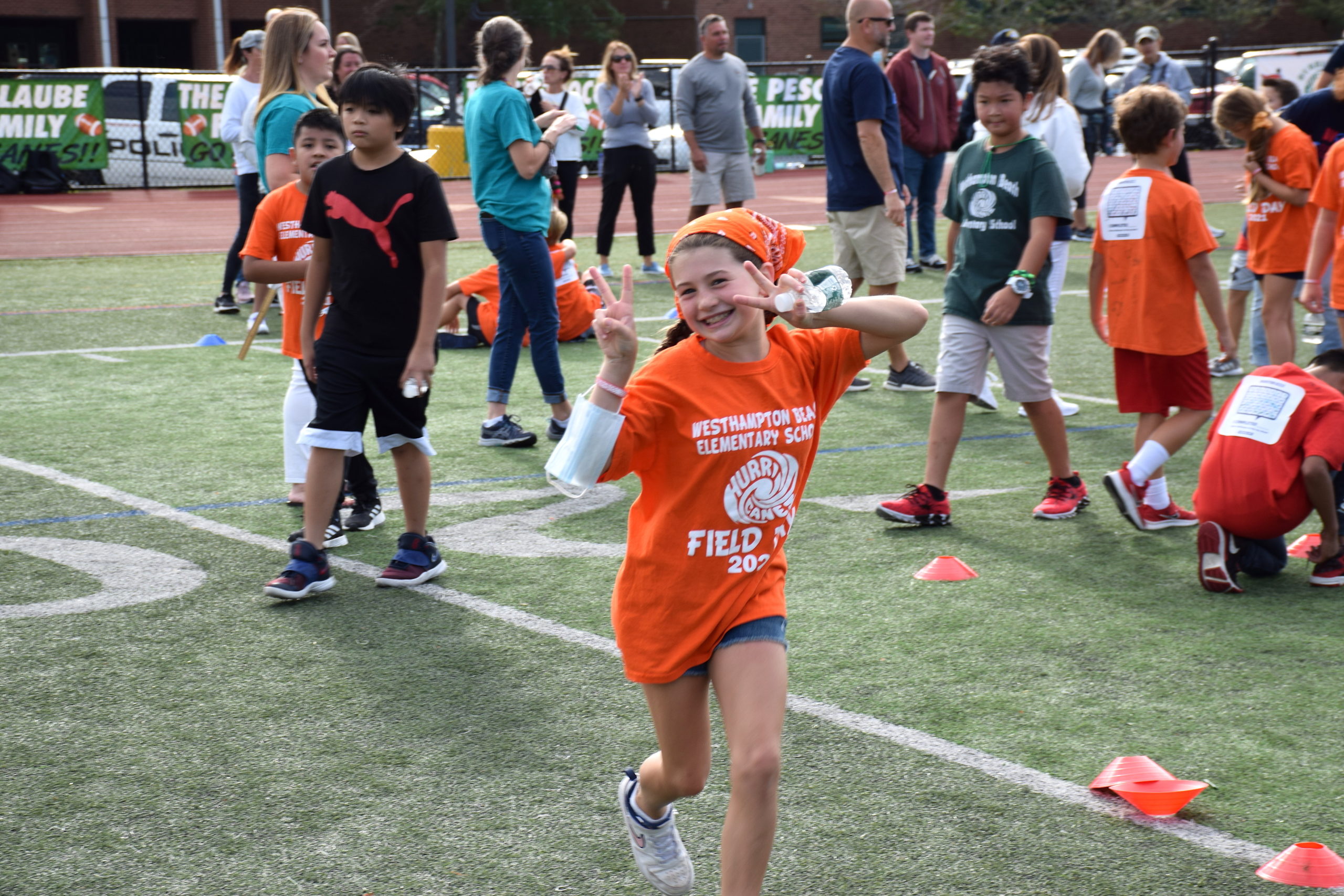 Westhampton Beach Elementary School students raised funds for school programs by participating in the annual Hurricane Fun Run Monday, September 27. WESTHAMPTON BEACH SCHOOL DISTRICT
