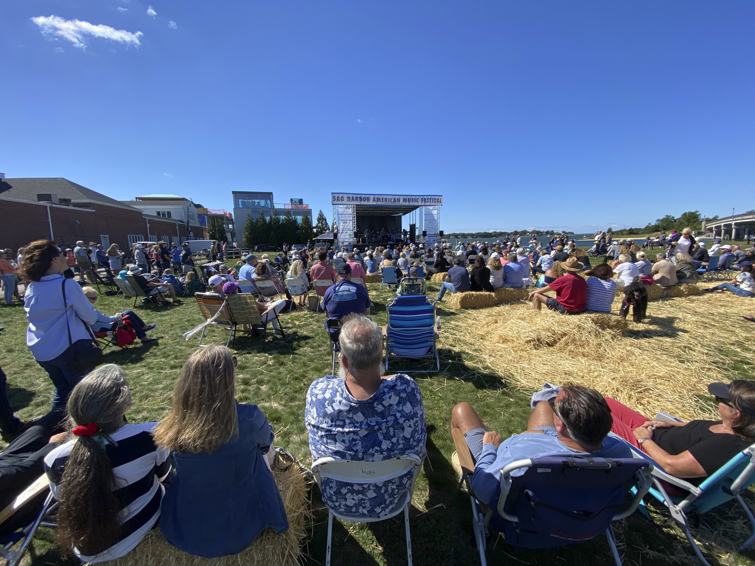 The crowd enjoys the day in Steinbeck Park on Sunday.  DANA SHAW