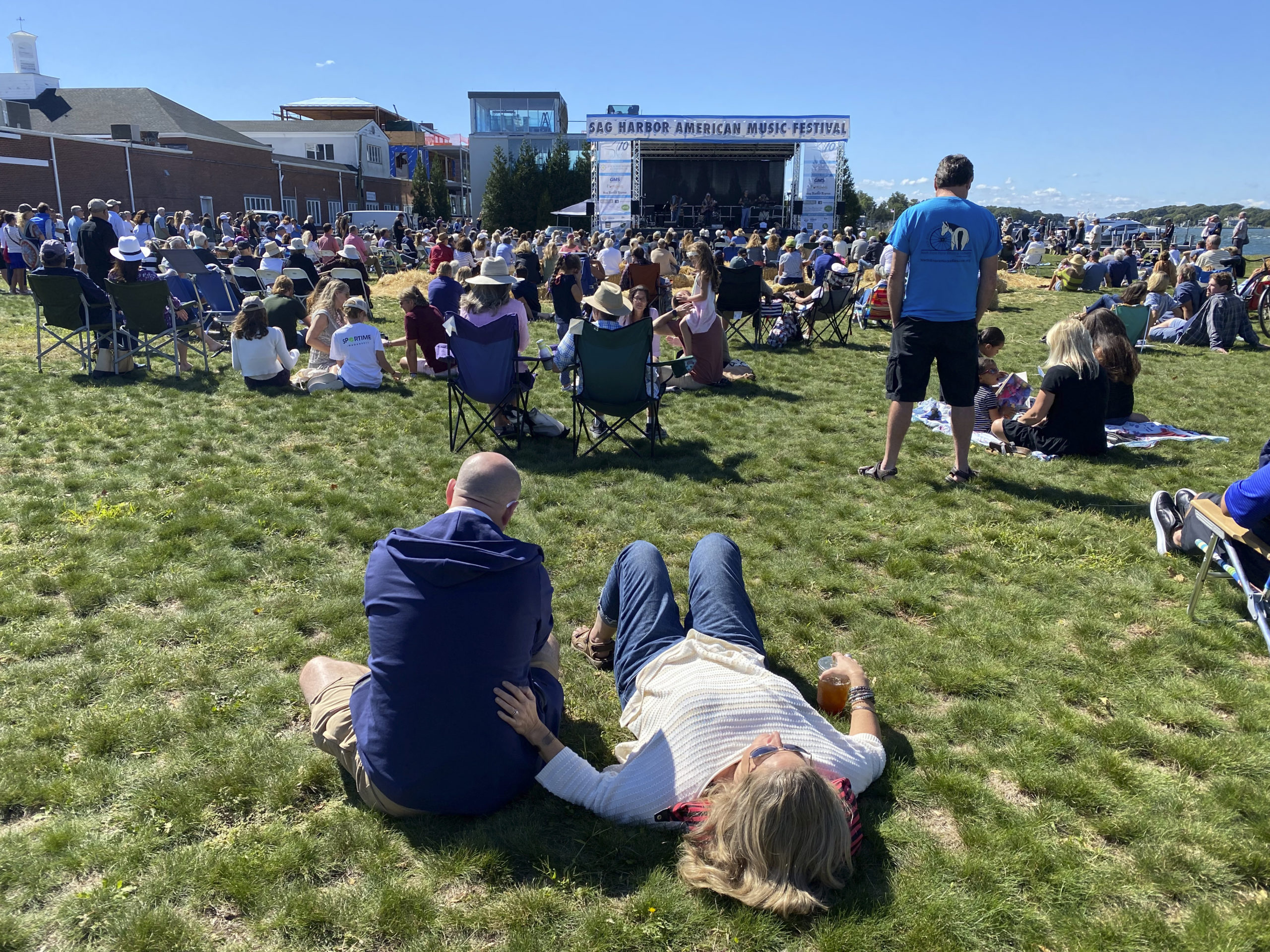 The crowd enjoys the day in Steinbeck Park on Sunday.  DANA SHAW