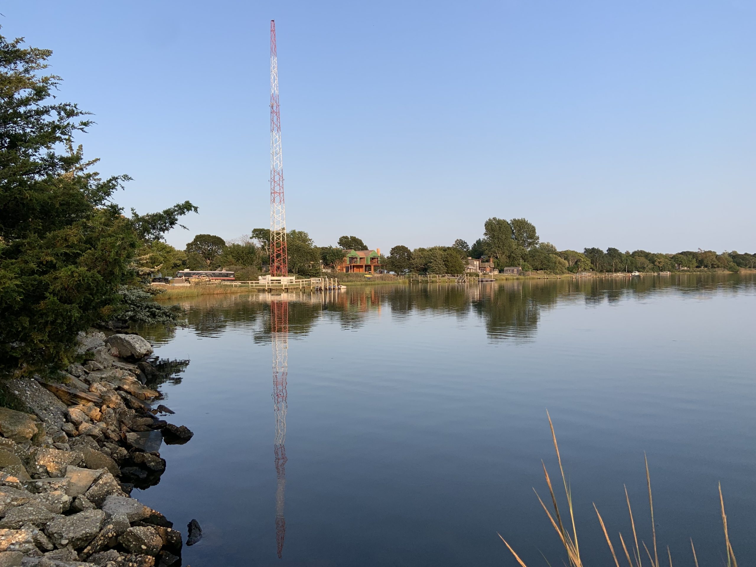 An application has been submitted with Sag Harbor Village to  replace the WLNG radio tower with a monopole that could provide space for up to 18 concealed antennas for cell service and other uses. STEPHEN J. KOTZ