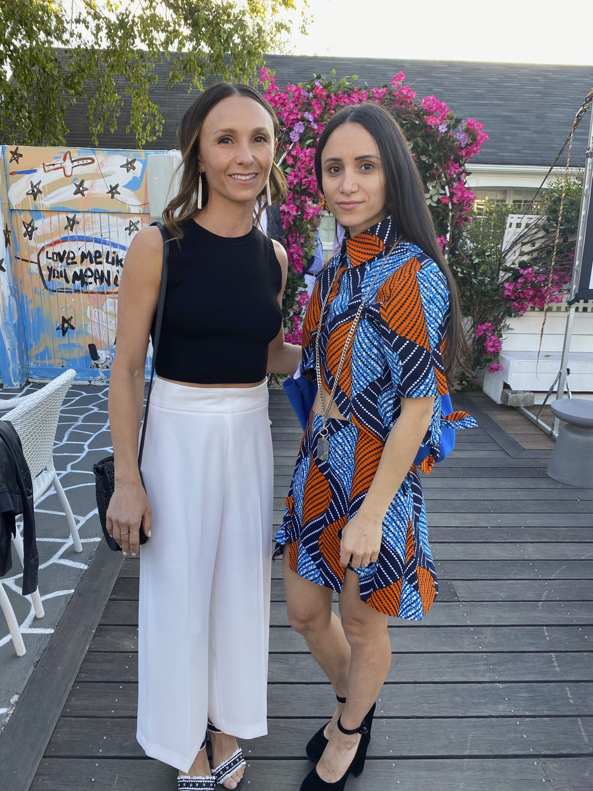 Georgina Bloomberg and Elizabeth Shafiroff at Global Strays cocktail party.  GREG D'ELIA